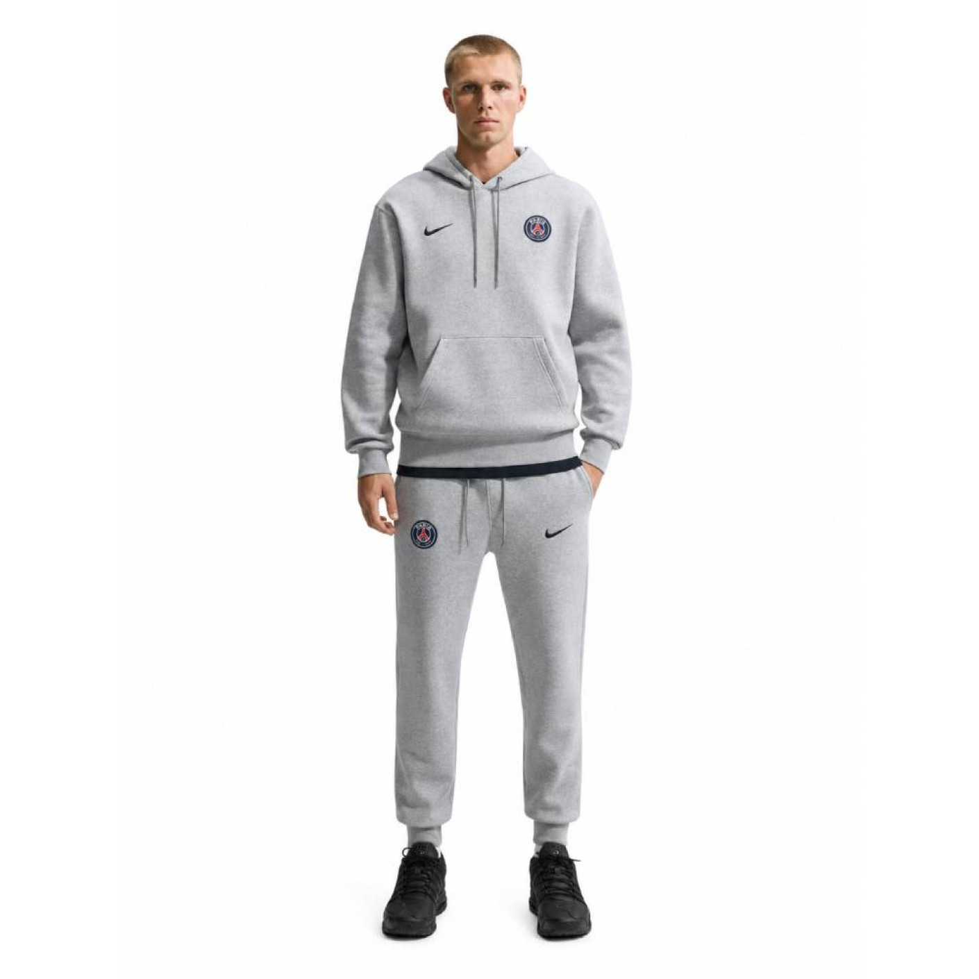 Nike Paris Saint-Germain Club Sportswear Tracksuit Hooded 2026-2027 Grey Black Dark Blue