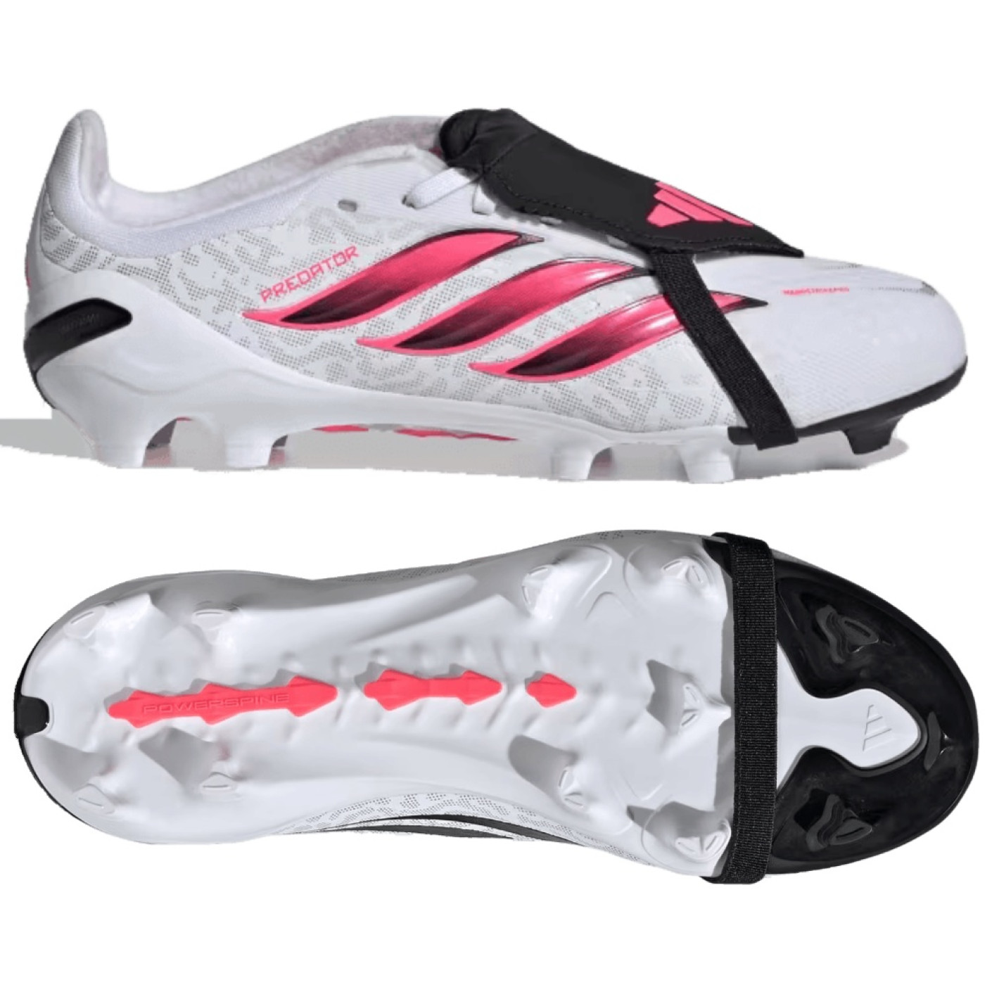 adidas Predator Elite FT Gras Voetbalschoenen (FG) Kids Wit Zwart Roze