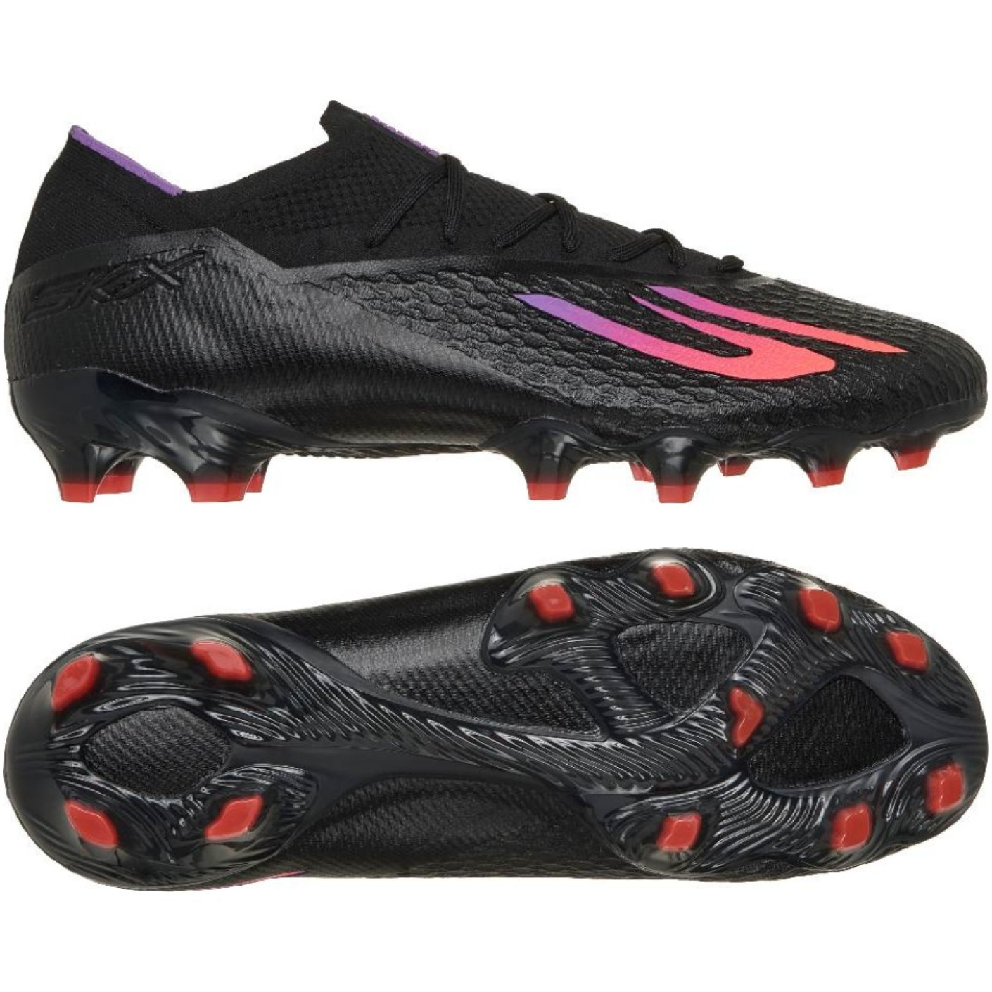 Skechers SKX_2 Elite Gras (FG) Football Boots Black Purple Neon