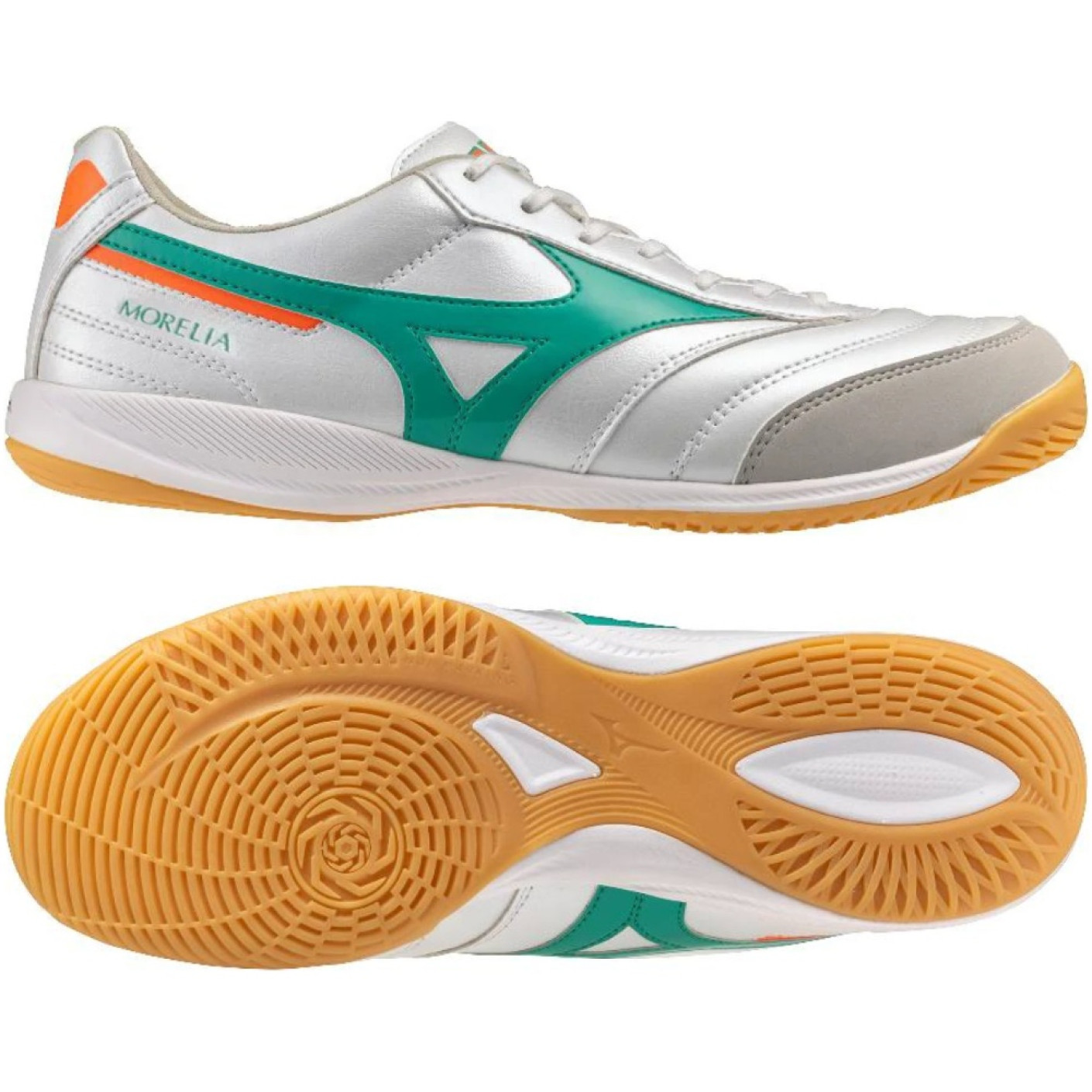Mizuno Morelia Sala Pro Indoor Football Boots (IN) White Green Orange