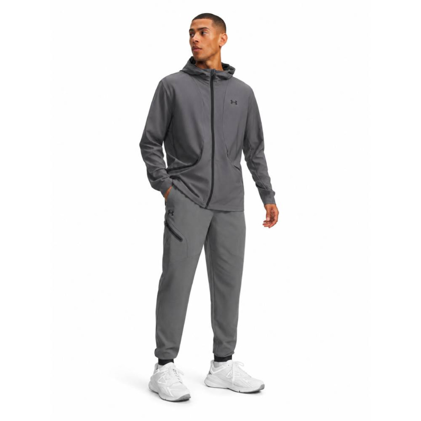 Under Armour Unstoppable Woven Trainingspak Donkergrijs Zwart