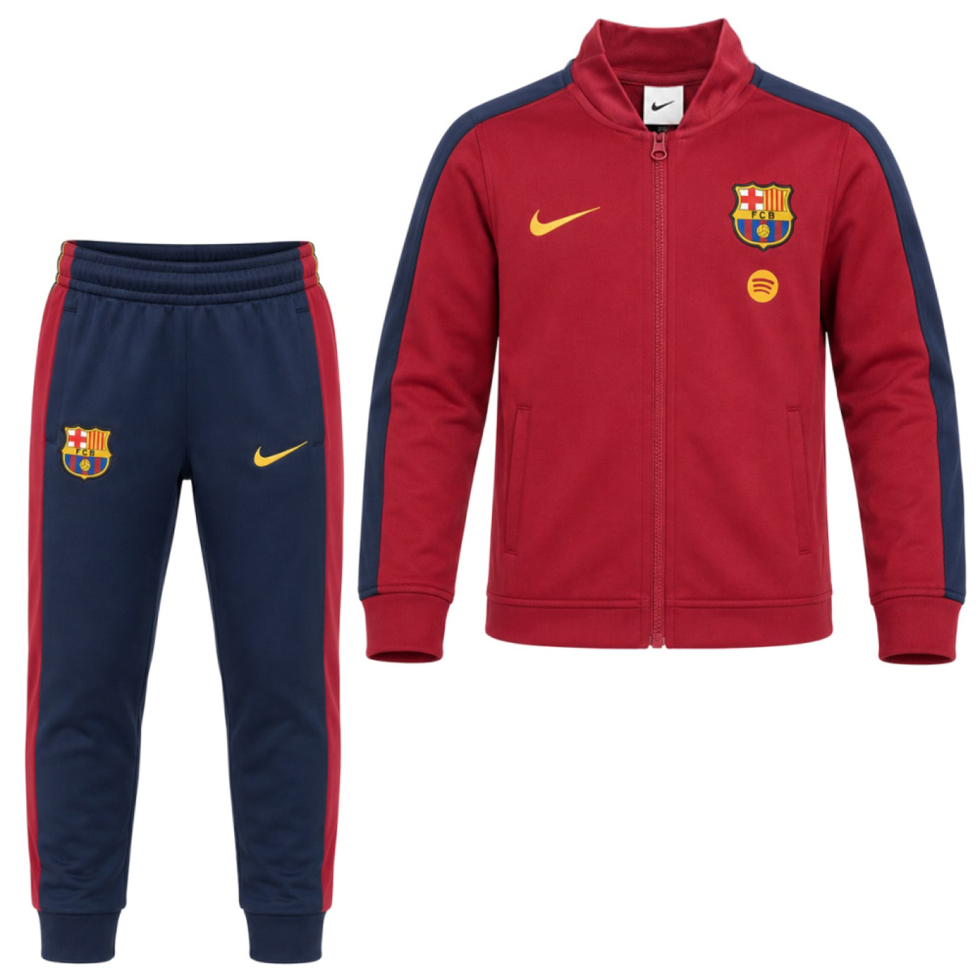 Nike FC Barcelona Strike Trainingspak Full-Zip 2026-2027 Kleuters / Peuters Rood Donkerblauw Geel