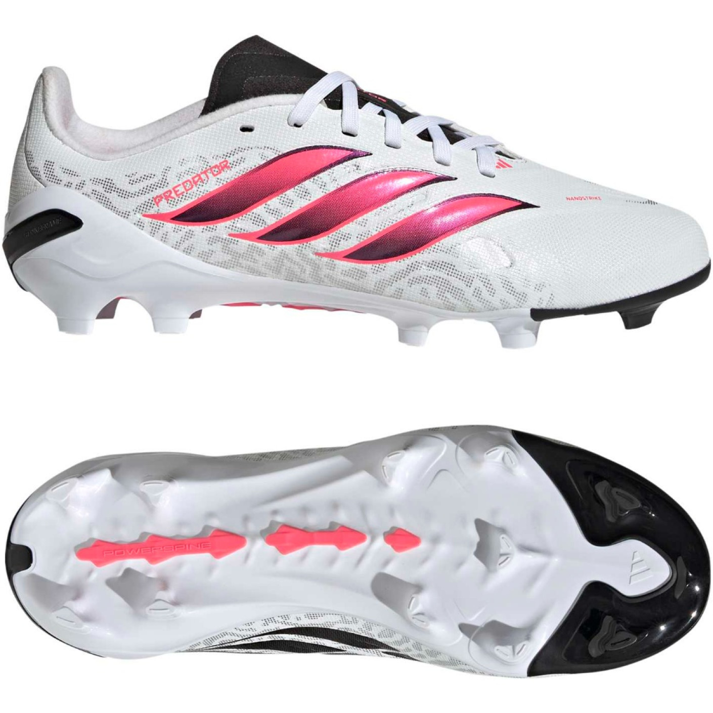 adidas Predator League Gras Voetbalschoenen (FG) Kids Wit Zwart Roze