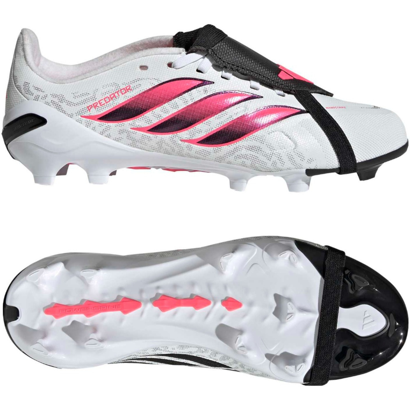 adidas Predator League FT Gras Voetbalschoenen (FG) Kids Wit Zwart Roze