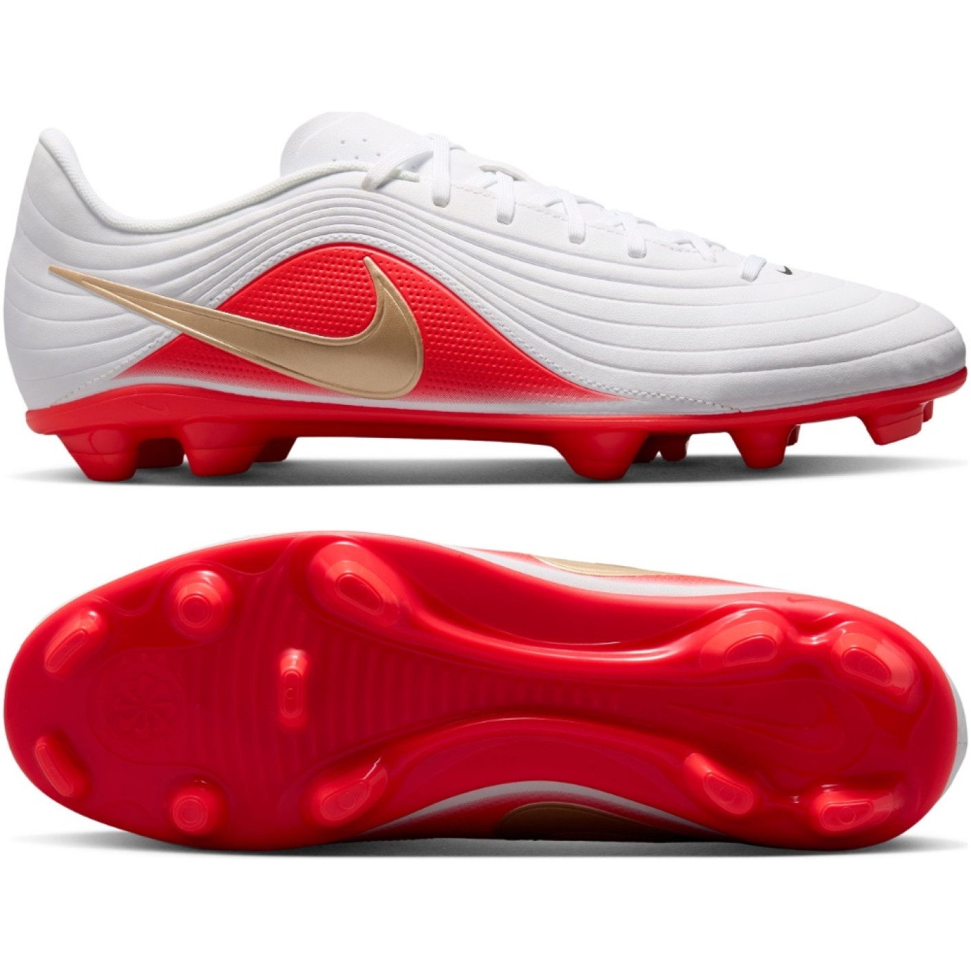 Nike Tiempo Maestro Club Grass/Artificial Grass Football Boots (MG) White Bright Red Gold