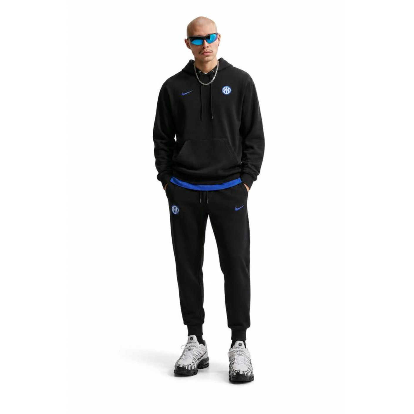 Nike Inter Milan Club Sportswear Tracksuit Hooded 2026-2027 Black Dark Blue White