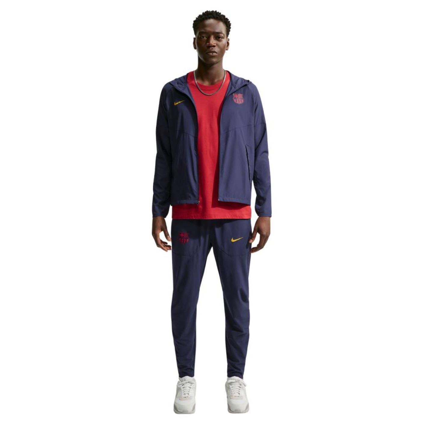 Nike FC Barcelona City Side Trainingspak 2026-2027 Donkerblauw Goudgeel Roze