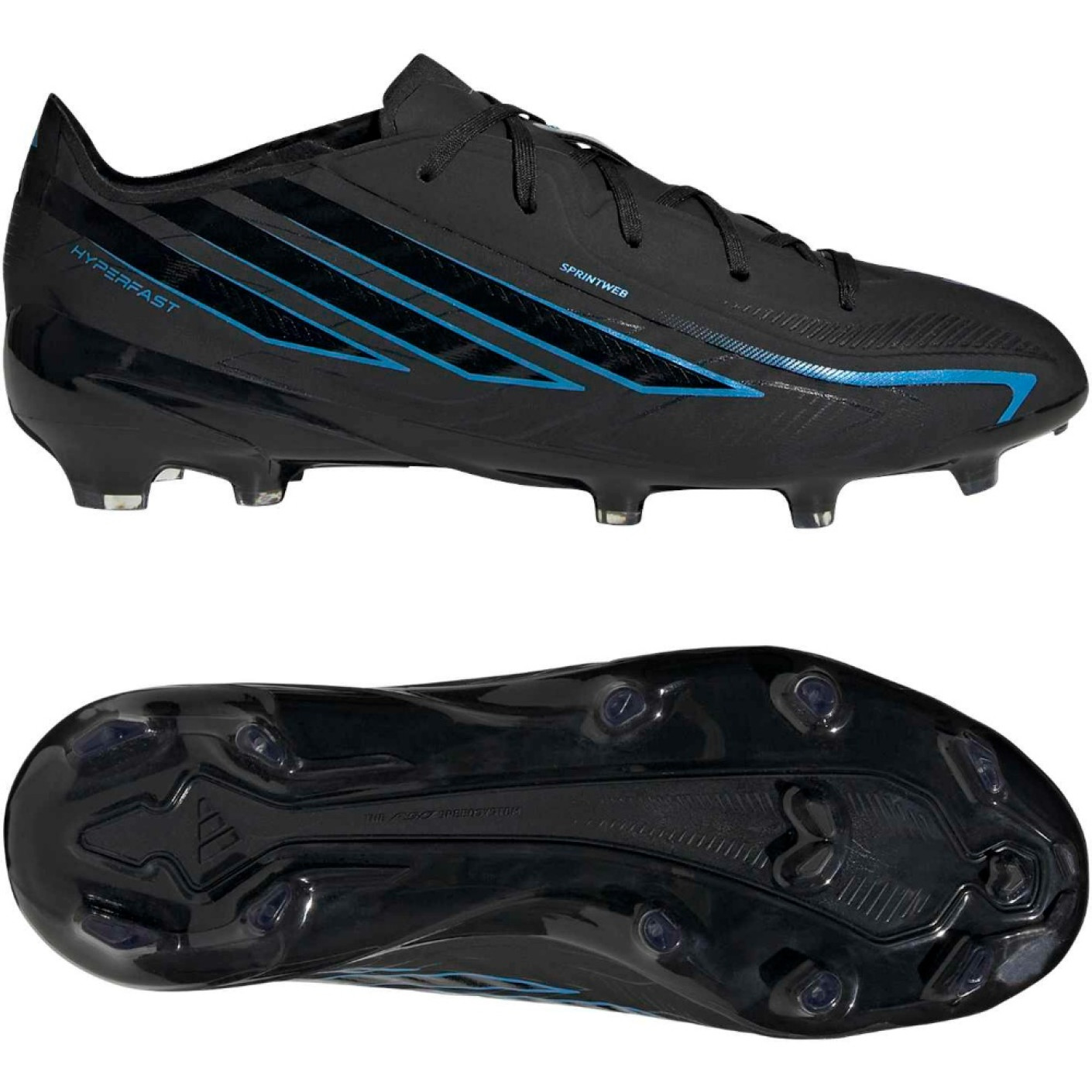 adidas F50 Hyperfast Elite Gras Football Boots (FG) Kids Black Black Blue