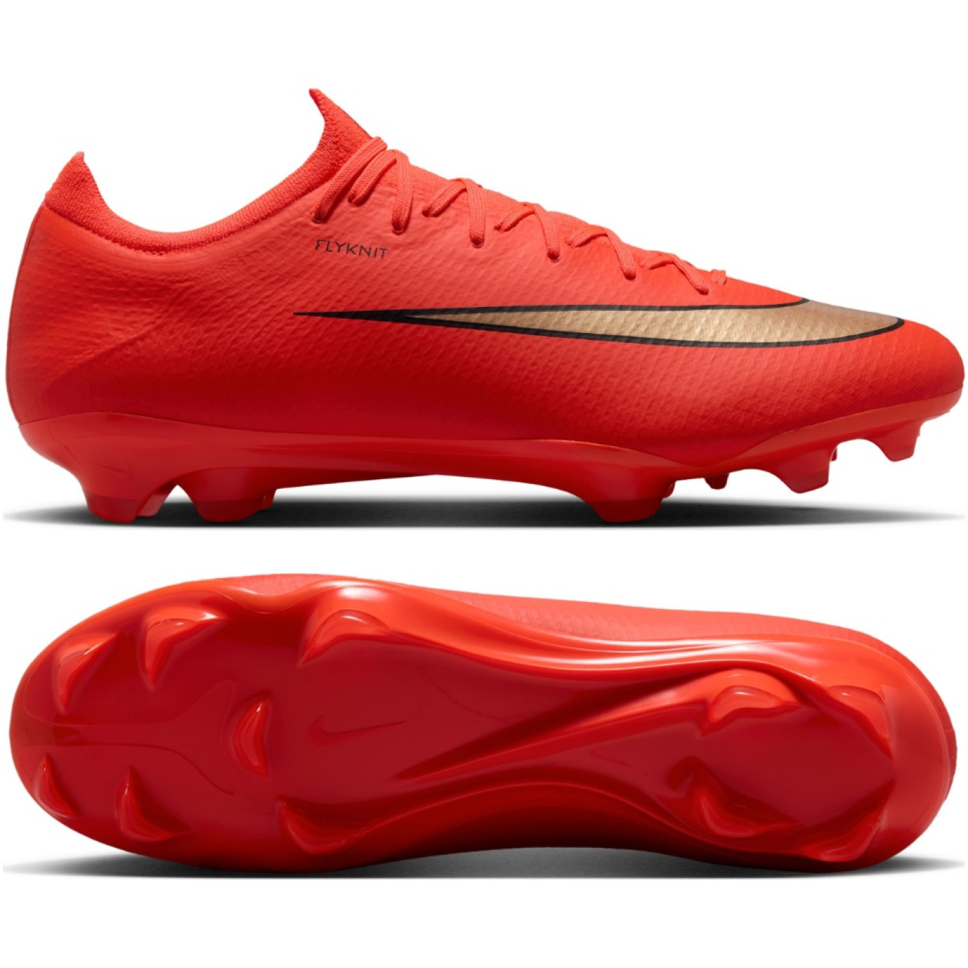Nike Mercurial Vapor 17 Pro Gras Voetbalschoenen (FG) Felrood Zwart Goud