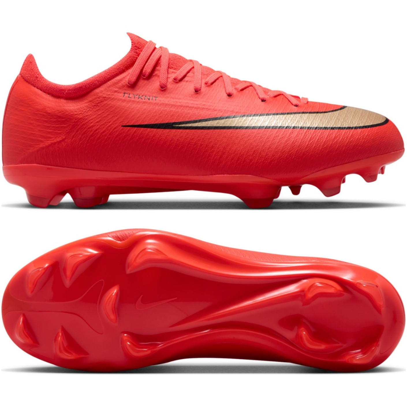 Nike Mercurial Vapor 17 Pro Gras Football Boots (FG) Kids Bright Red Black Gold