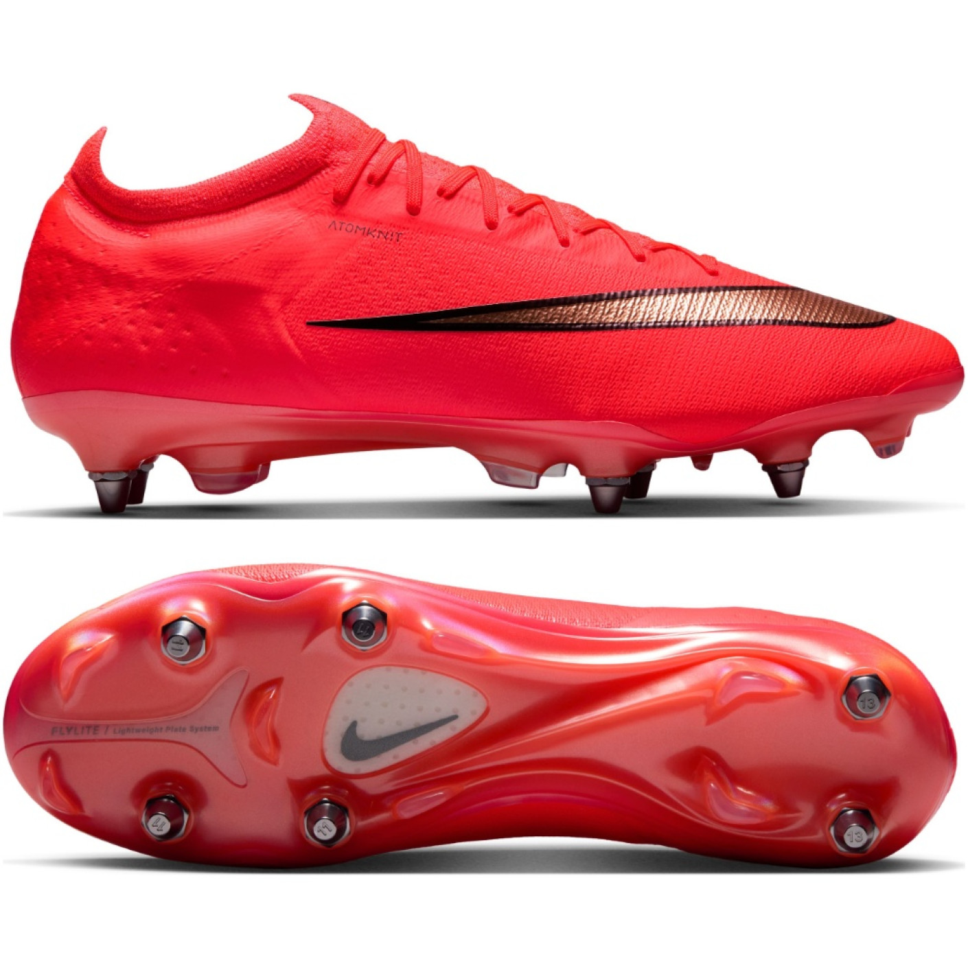 Nike Mercurial Vapor 17 Elite Iron Stud Football Boots (SG) Bright Red Black Gold