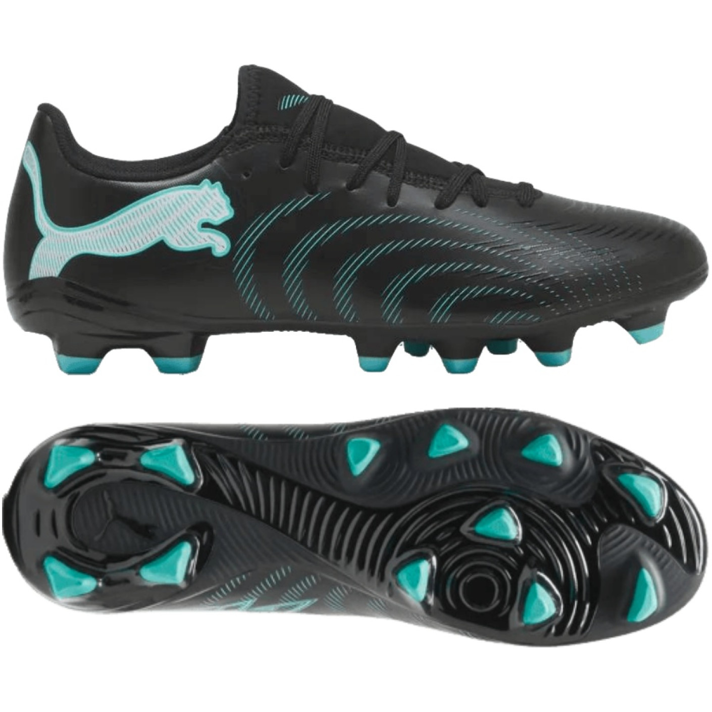 PUMA Future 9 Play Grass/Artificial Grass Football Boots (MG) Black Intense Mint White