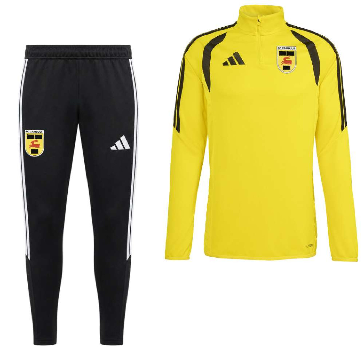 adidas SC Cambuur Trainingspak 1/4-Zip 2026-2027 Geel Zwart
