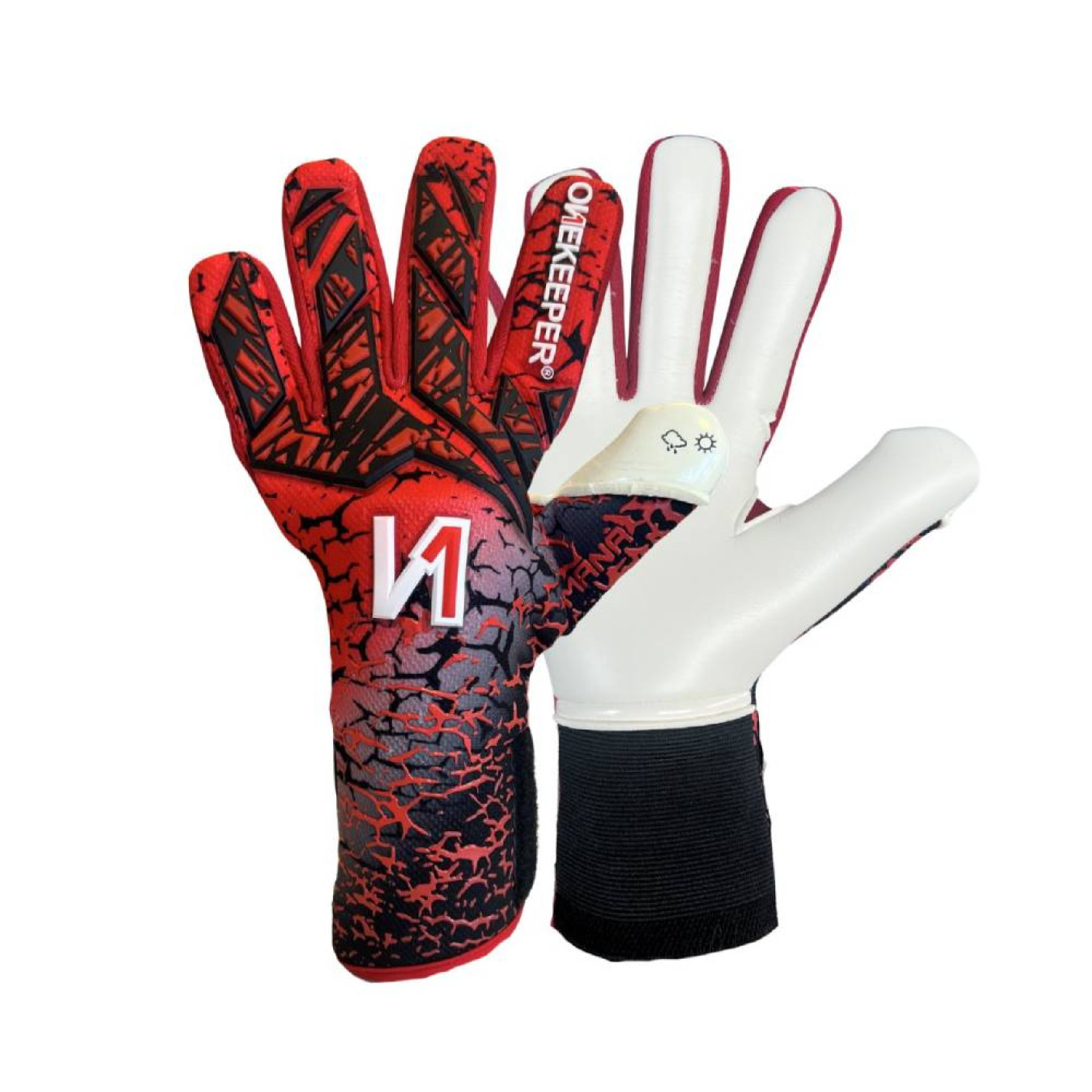Onekeeper Mana Goalkeeper Gloves Kids Red Black White