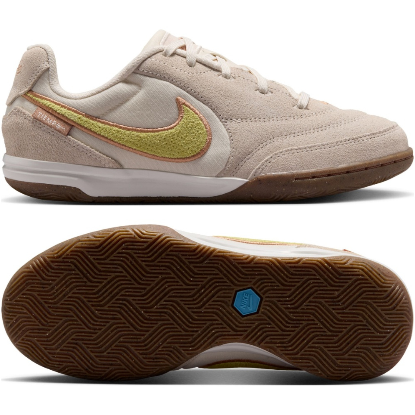 Nike Tiempo Streetgato Premium Street Football Boots Kids Beige Lemon Moon Particle