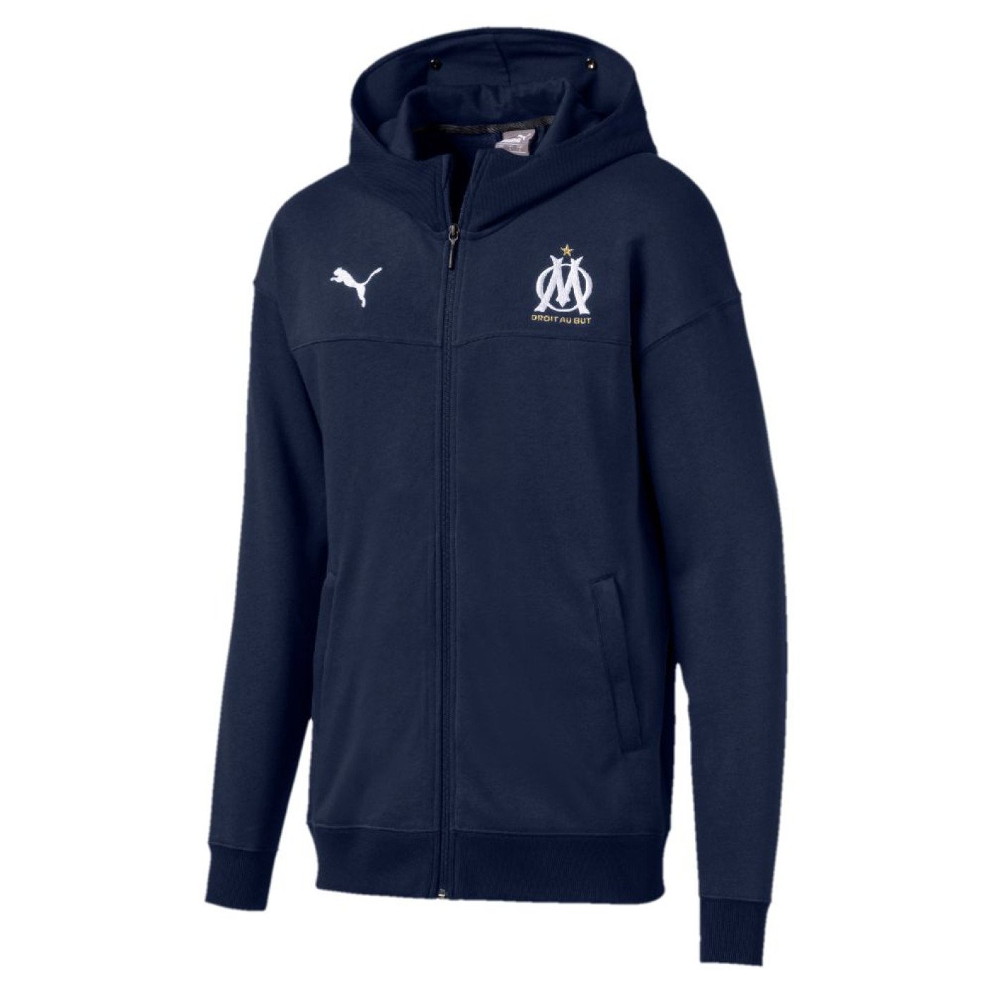 PUMA Olympique Marseille Casual Hoodie 2019-2020 Donkerblauw