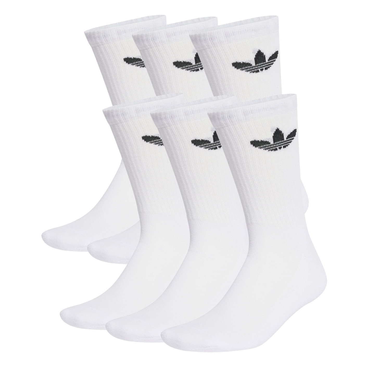 Adidas Originals Trefoil Crew Sokken 6-Pack Wit