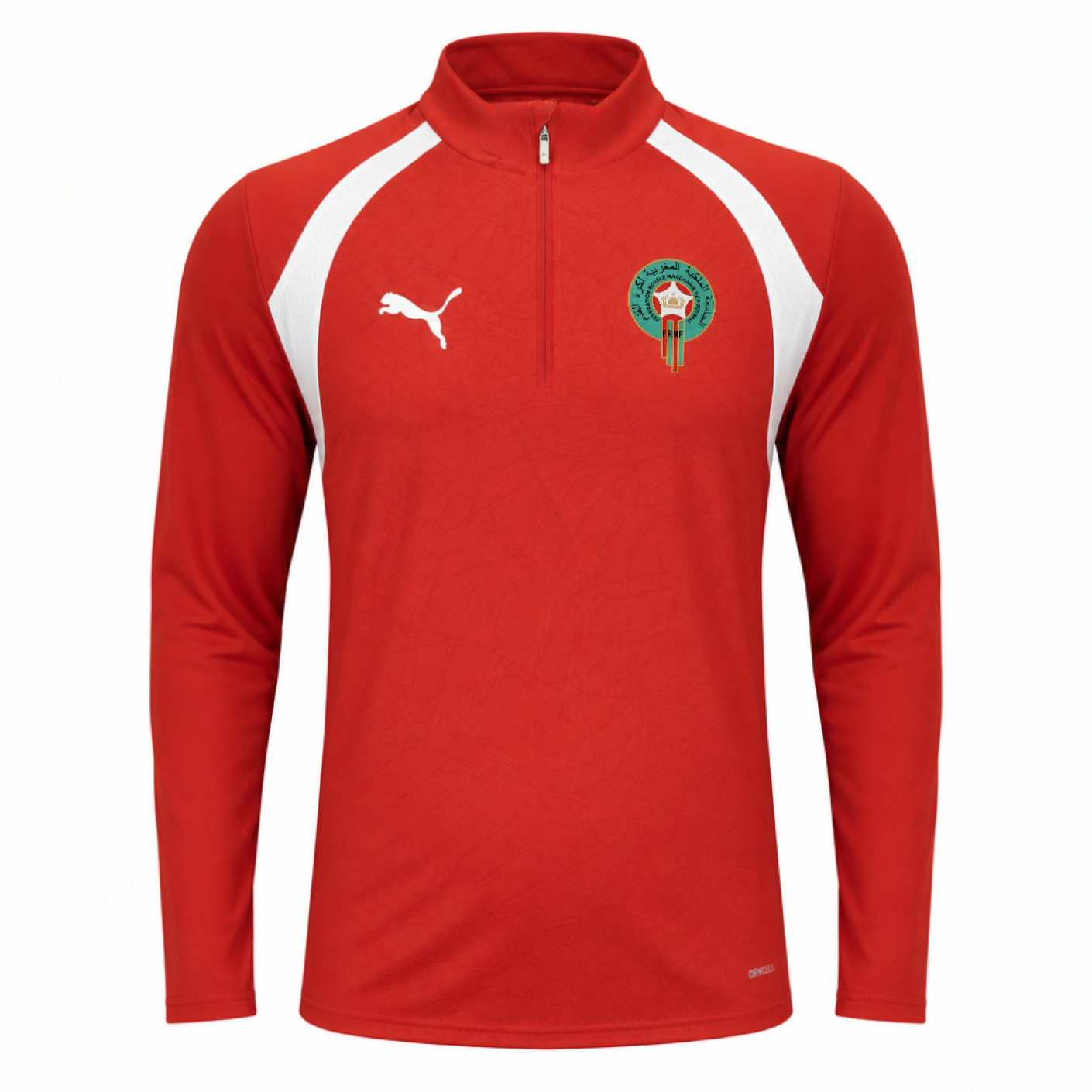 PUMA Marokko Trainingstrui 1/4-Zip 2026-2028 Kids Rood Wit