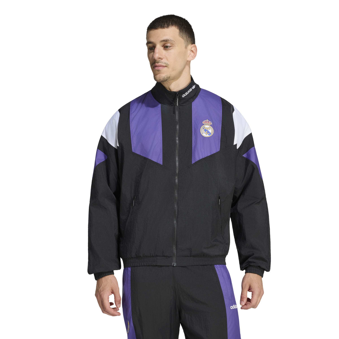 adidas Real Madrid EQT Trainingsjack 2026-2027 Zwart Paars Wit