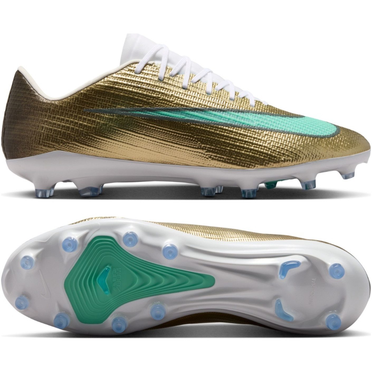 Nike Zoom Mercurial Superfly 11 Mbappé Pro Artificial Grass Football Boots (AG) Gold Green White