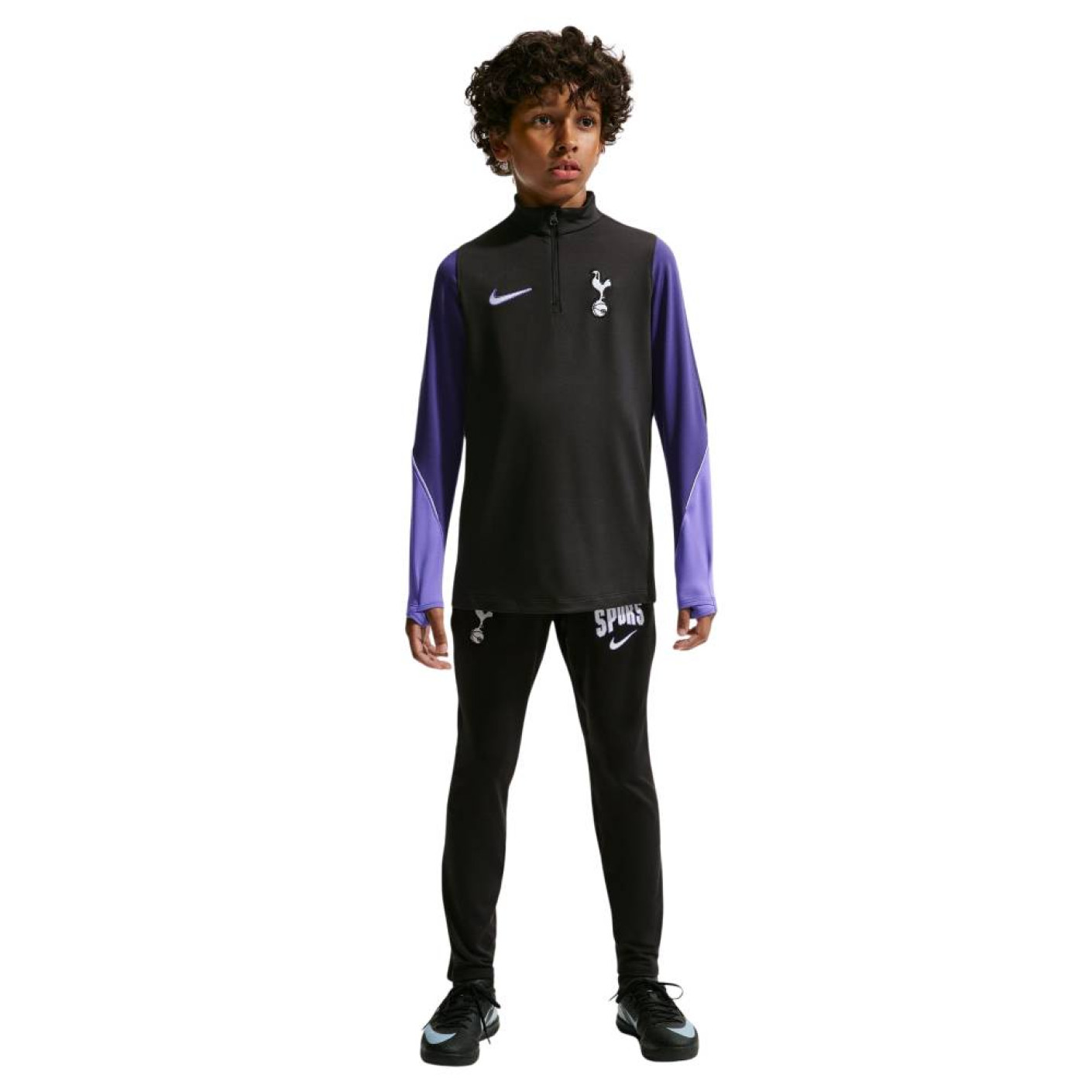 Nike Tottenham Hotspur Strike Trainingspak 1/4-Zip 2026-2027 Kids Zwart Paars Wit