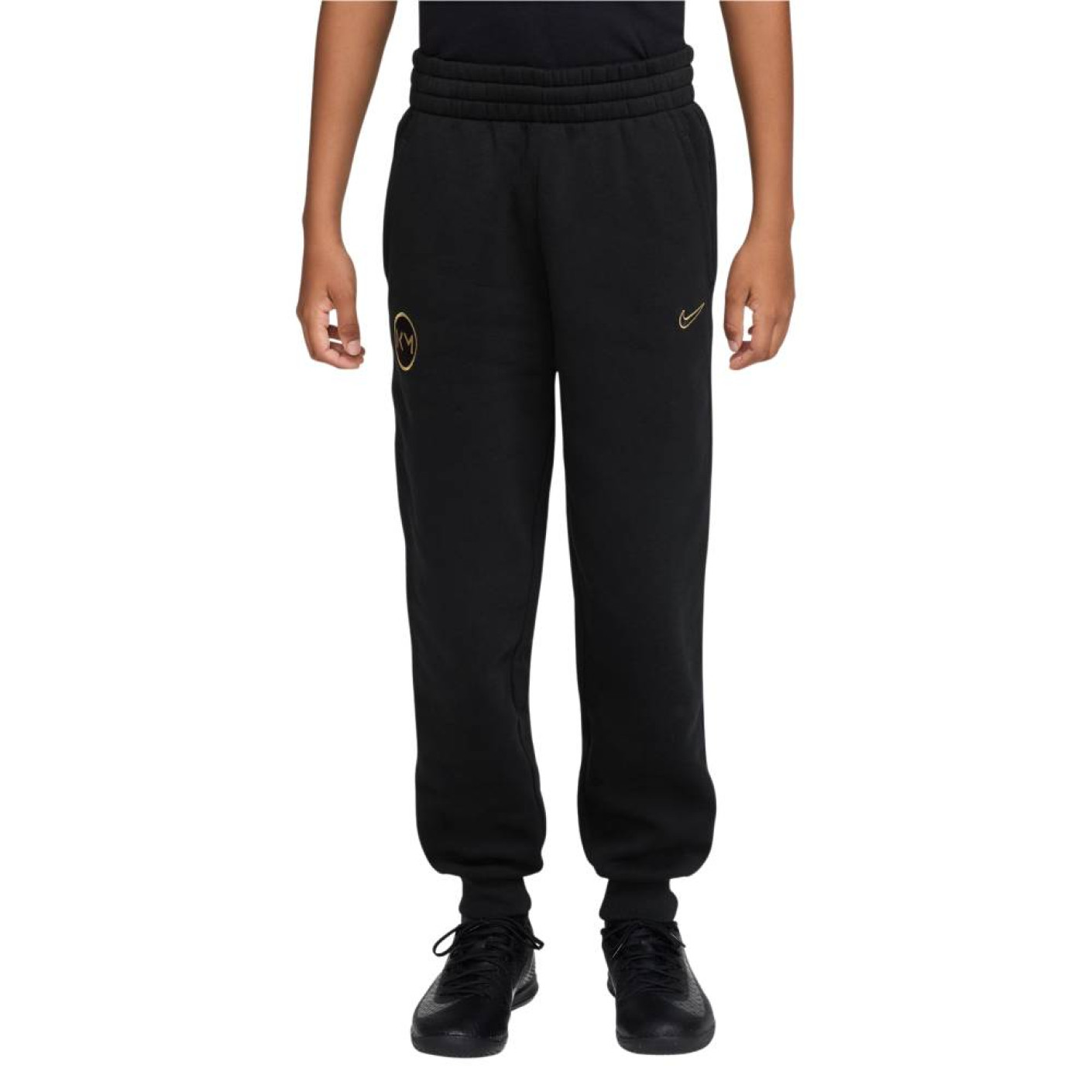 Nike Kylian Mbappé Club Fleece Kids Sweat Pants Black Gold