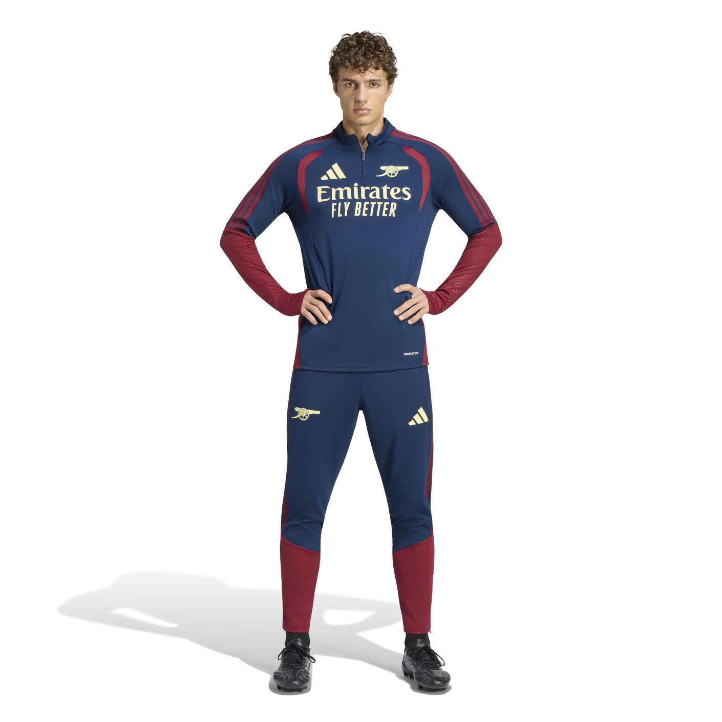 adidas Arsenal European Tracksuit 1/4-Zip 2026-2027 Dark Blue Red Light Yellow