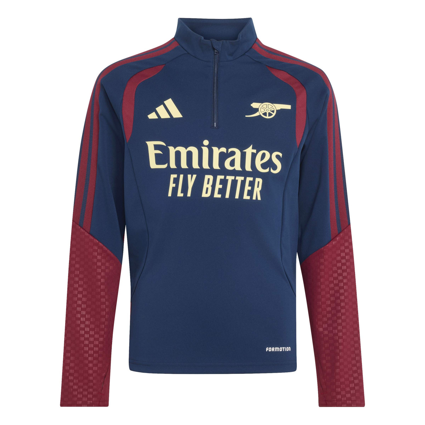 adidas Arsenal Europees Trainingstrui 1/4-Zip 2026-2027 Kids Donkerblauw Rood Lichtgeel