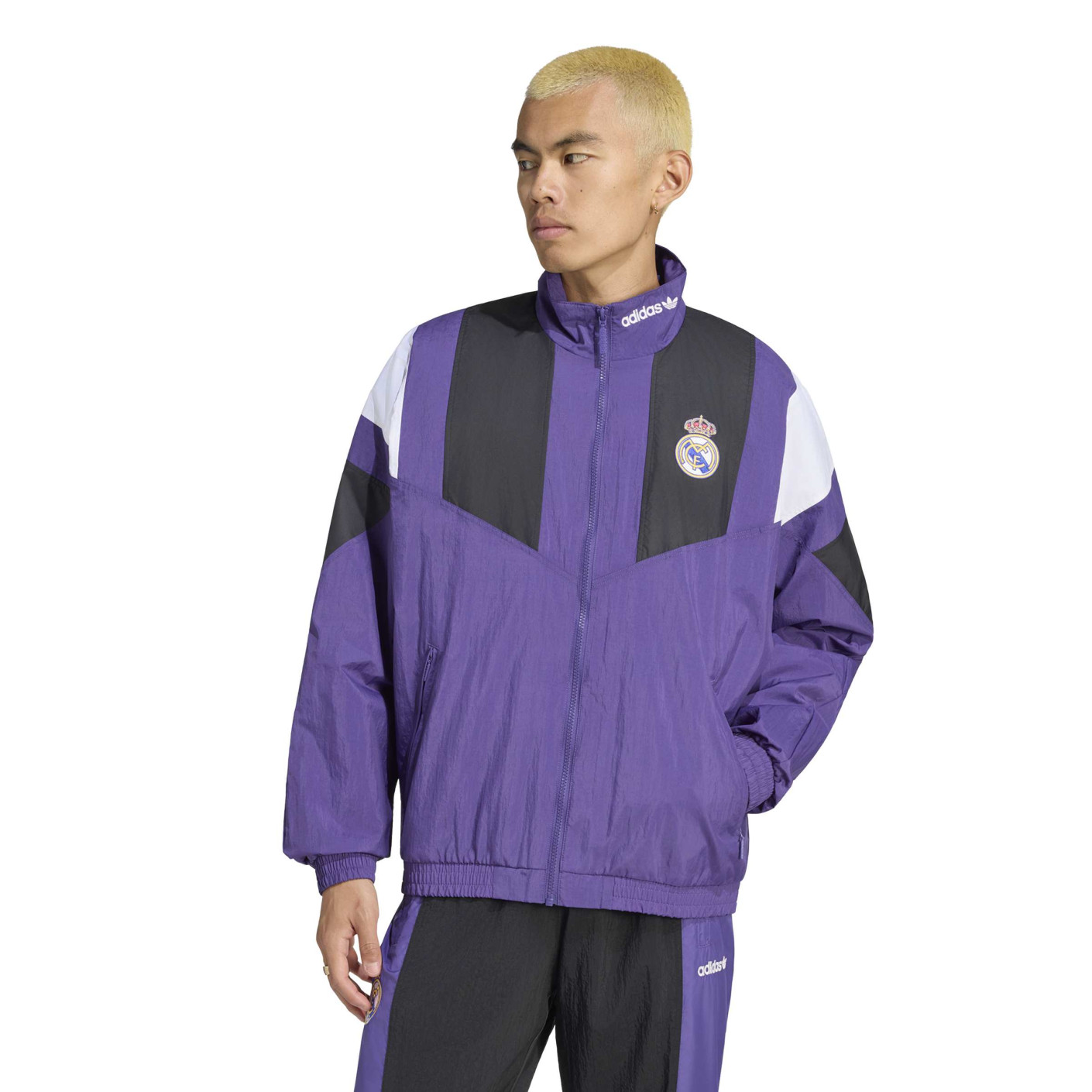 adidas Real Madrid EQT Trainingsjack Paars Zwart Wit