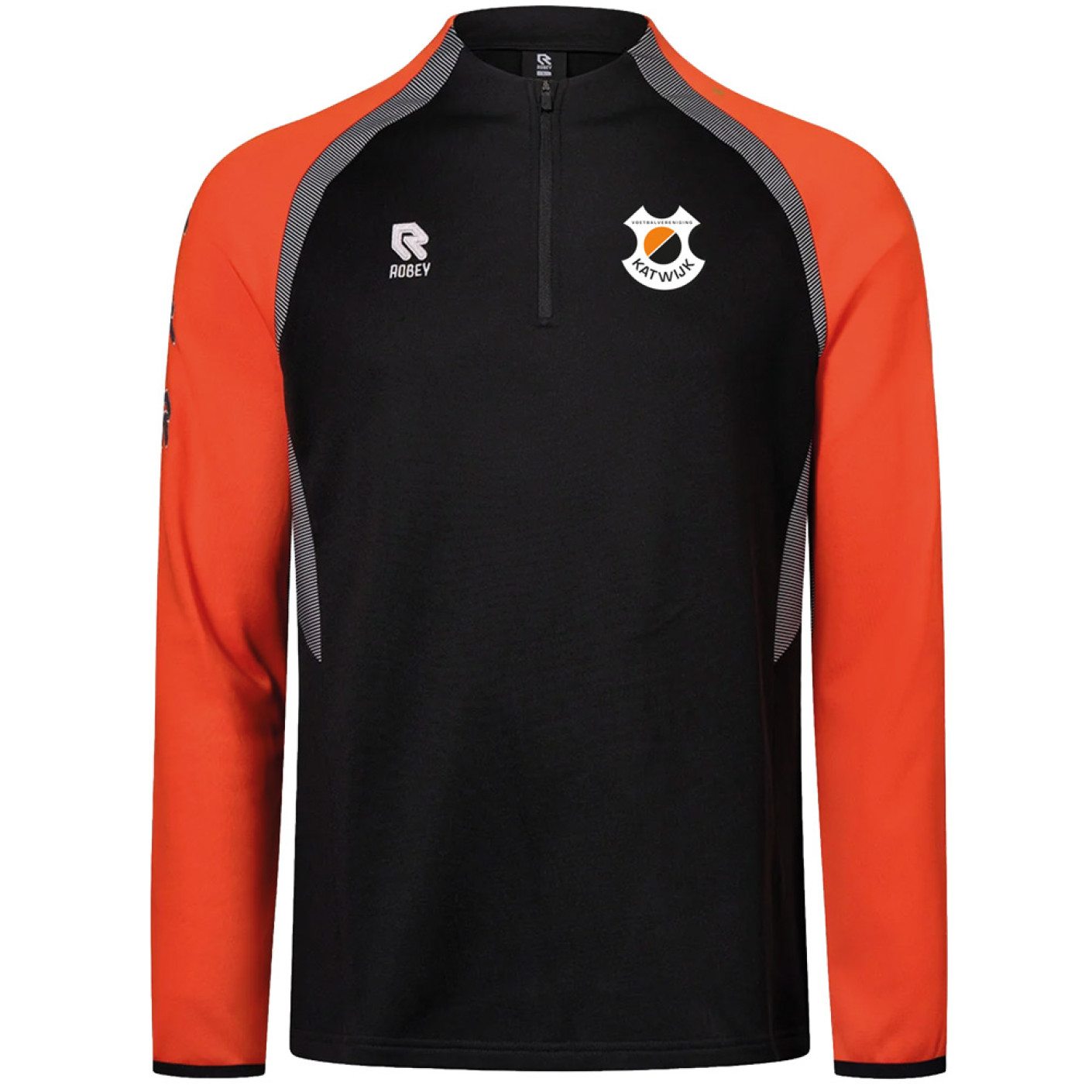 Katwijk Trainingstrui 1/4 Zip Junior Zwart Oranje