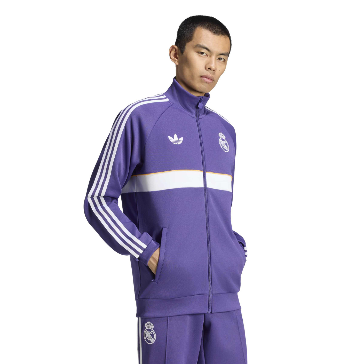 adidas Real Madrid Originals Training Jacket Purple White Orange