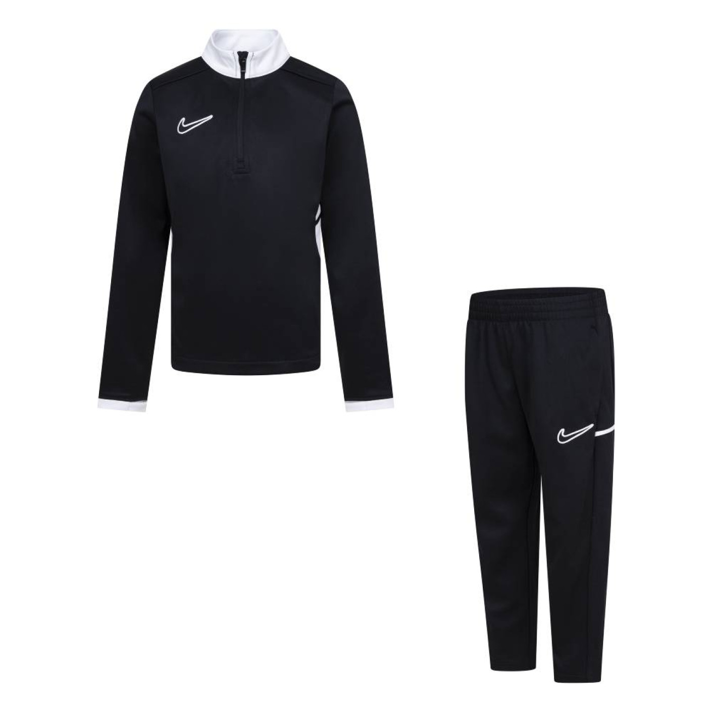 Nike Academy Trainingspak 1/4-Zip Peuters/Kleuters Zwart Wit