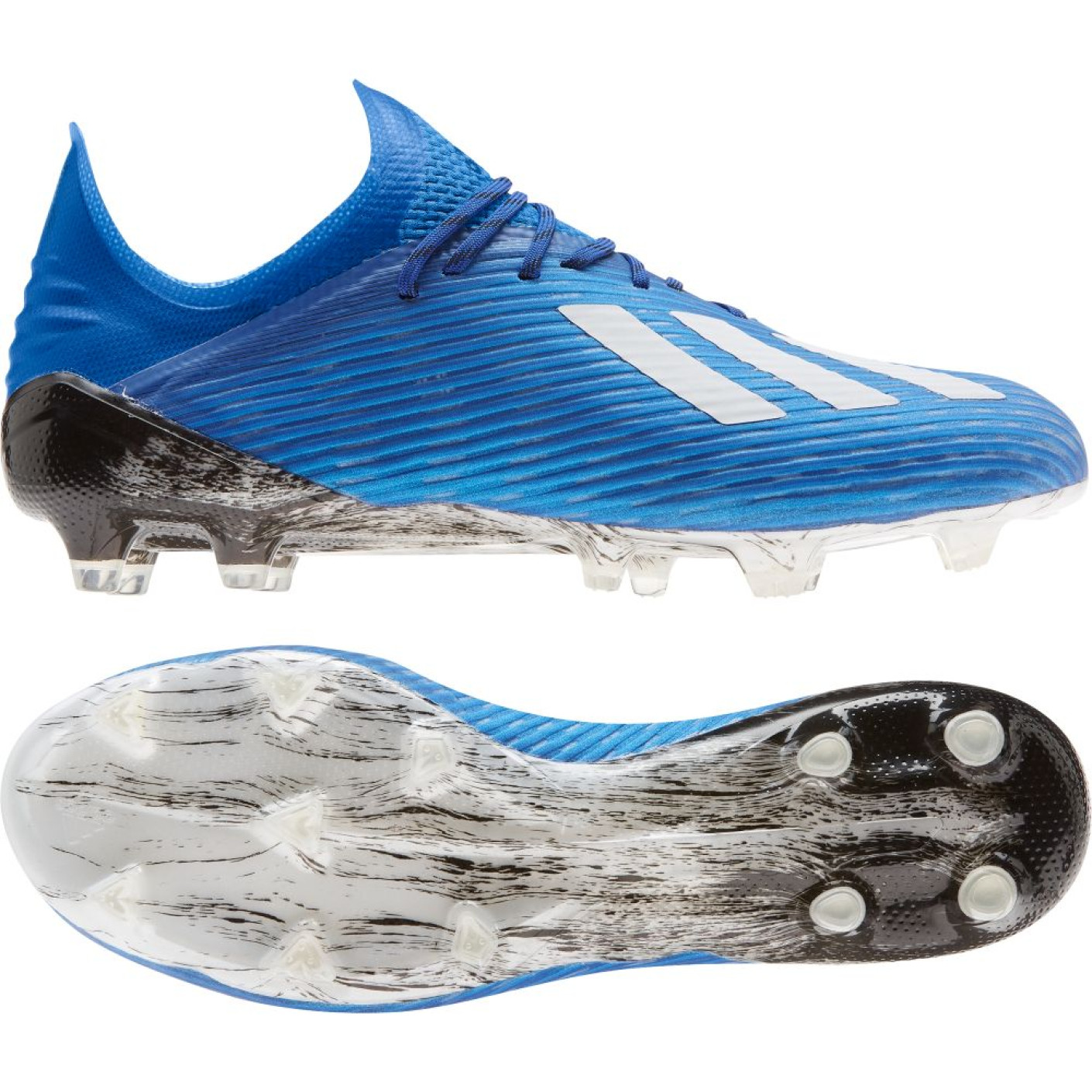 adidas X 19.1 Gras Voetbalschoenen (FG) Blauw Wit Zwart