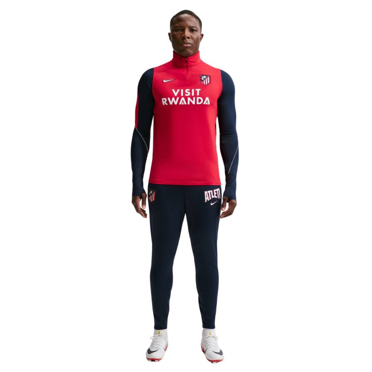 Nike Atletico Madrid Strike Trainingspak 1/4-Zip 2026-2027 Rood Donkerblauw Wit