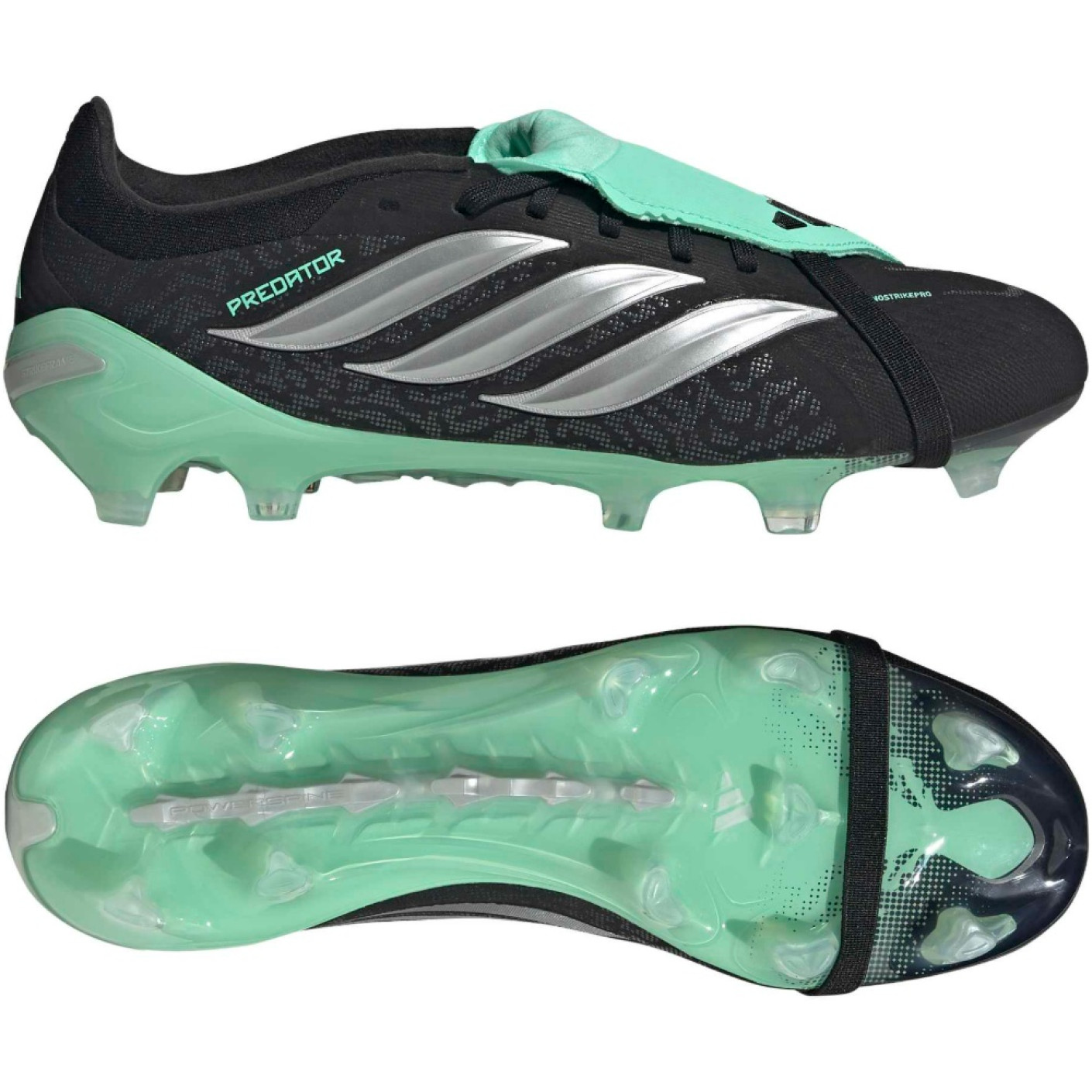 adidas Predator Pro FT Gras Voetbalschoenen (FG) Zwart Zilver Mintgroen