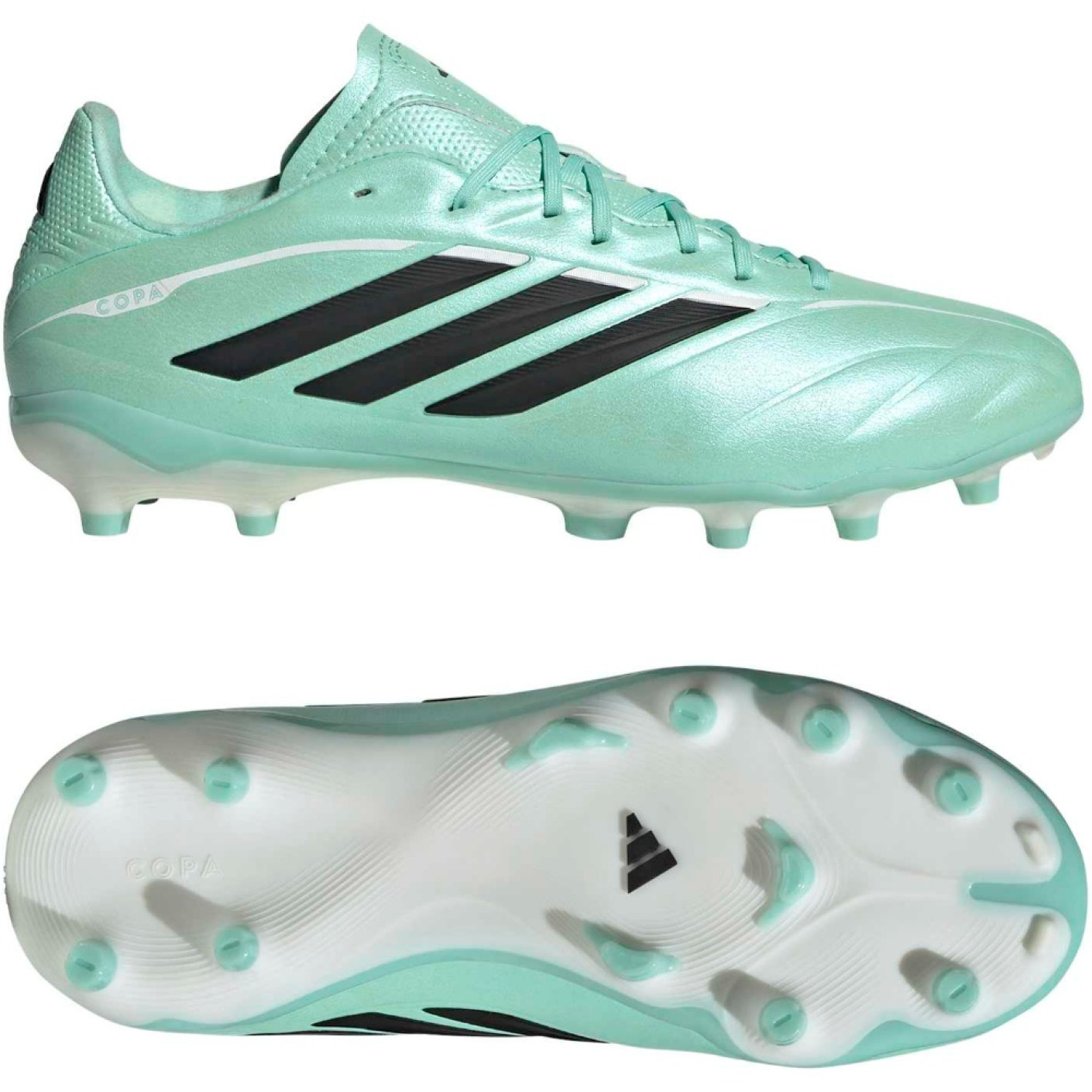 adidas Copa Pure IV League Gras Voetbalschoenen (FG) Kids Mintgroen Zwart Wit