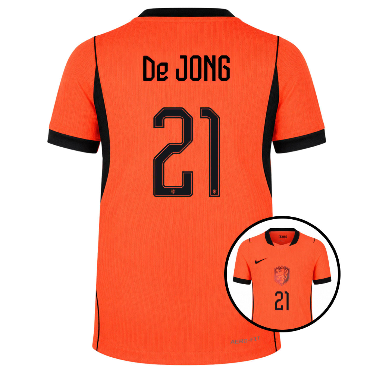 Nike Netherlands De Jong 21 Authentic Home Shirt 2026-2028 Kids