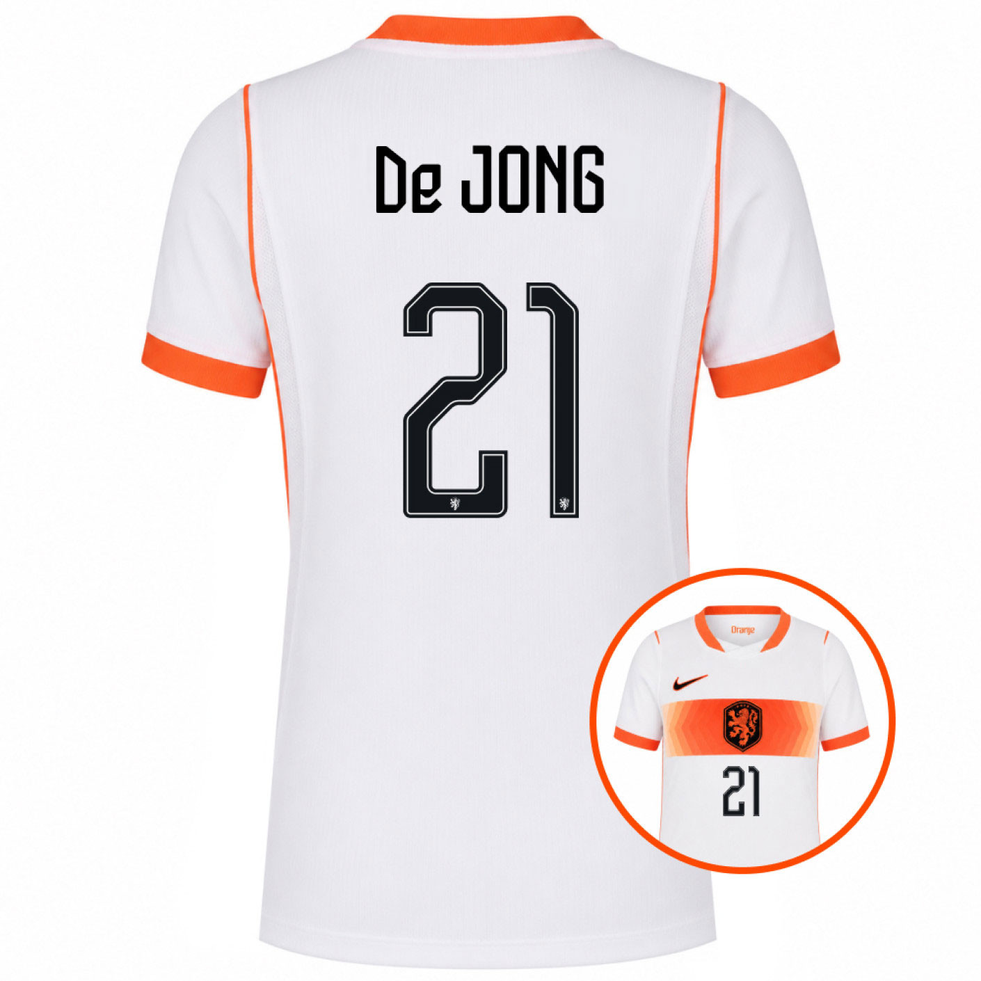 Nike Netherlands De Jong 21 Away Shirt 2026-2028 Kids