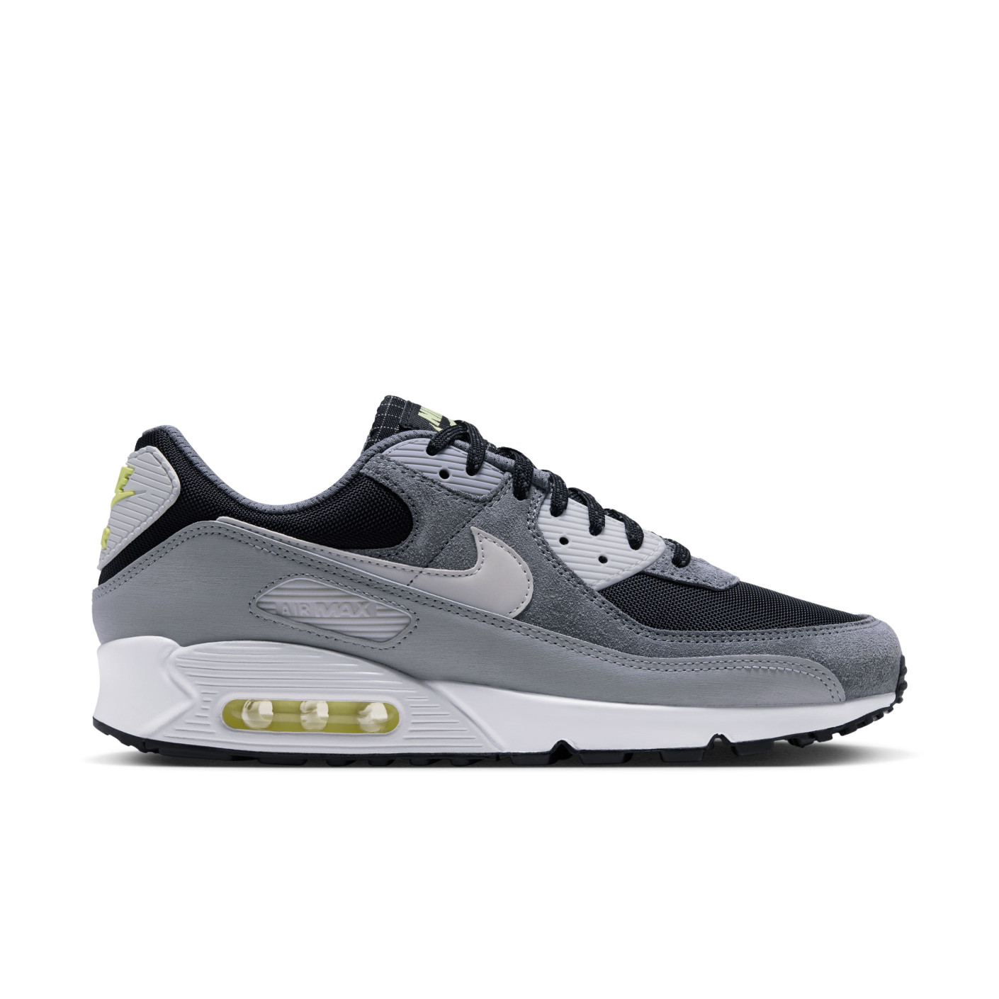 Nike Air Max 90 Sneakers Zwart Platinum Grijs Lemon