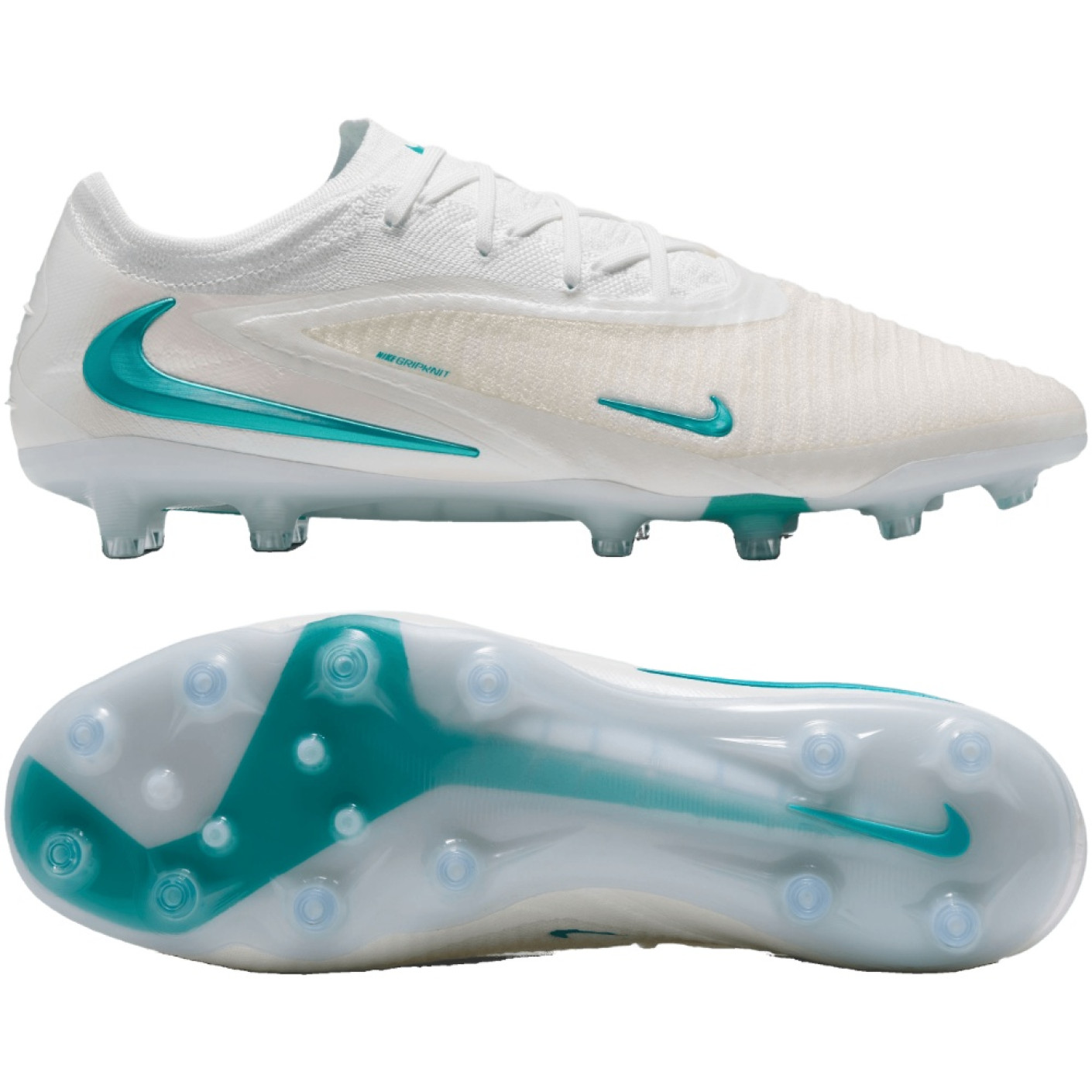 Nike Phantom 6 Low Elite Kunstgras Voetbalschoenen (AG) Wit Turquoise