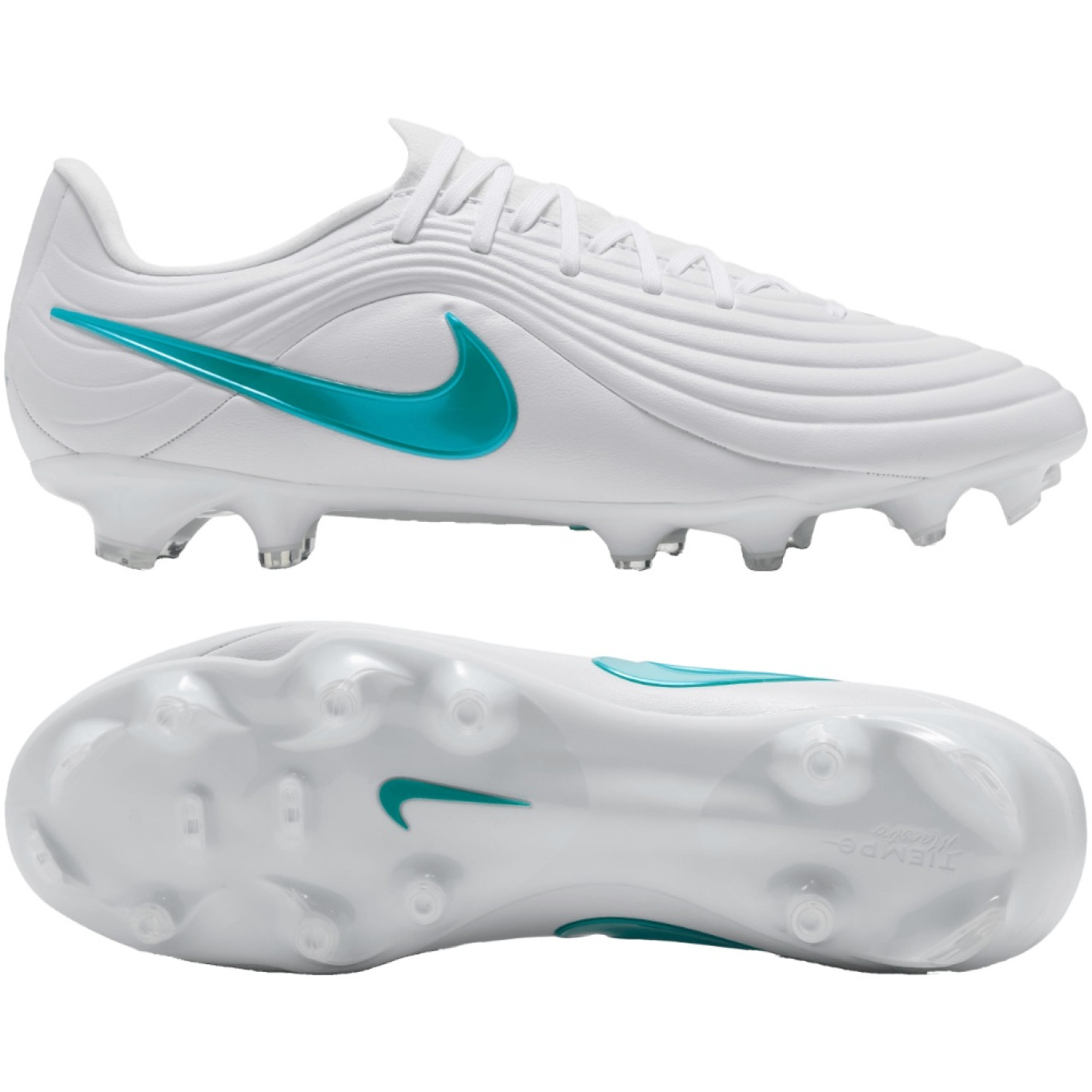 Nike Tiempo Maestro Academy Gras / Kunstgras Voetbalschoenen (MG) Wit Turquoise