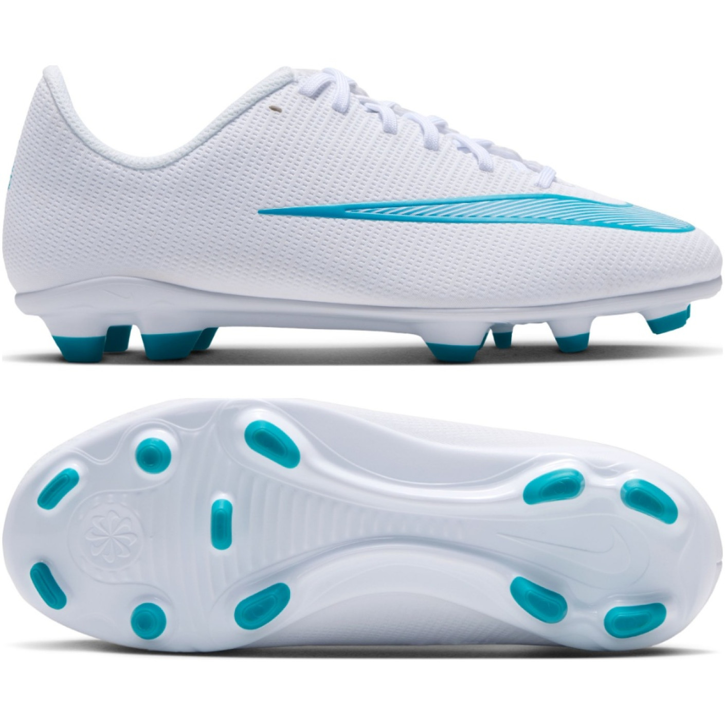 Nike Mercurial Vapor 17 Club Gras / Kunstgras Voetbalschoenen (MG) Kids Wit Turquoise
