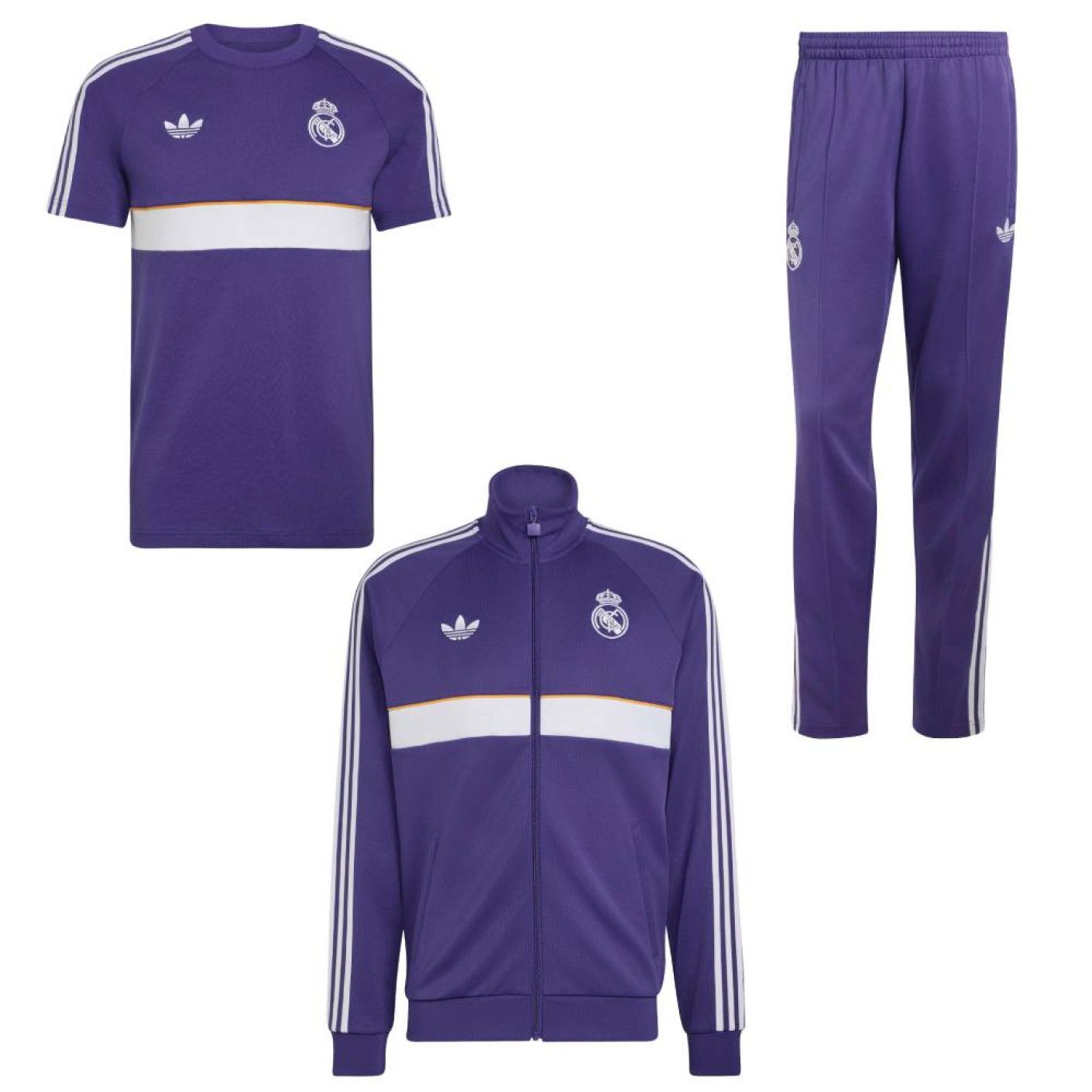 adidas Real Madrid Originals Full Set Paars Wit Oranje