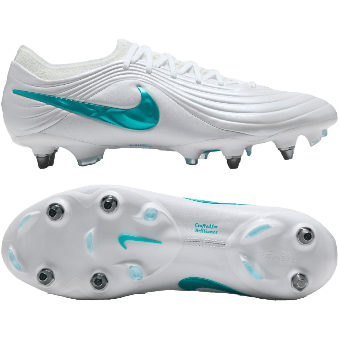Nike Tiempo Maestro Elite IJzeren-Nop Voetbalschoenen (SG) Wit Turquoise