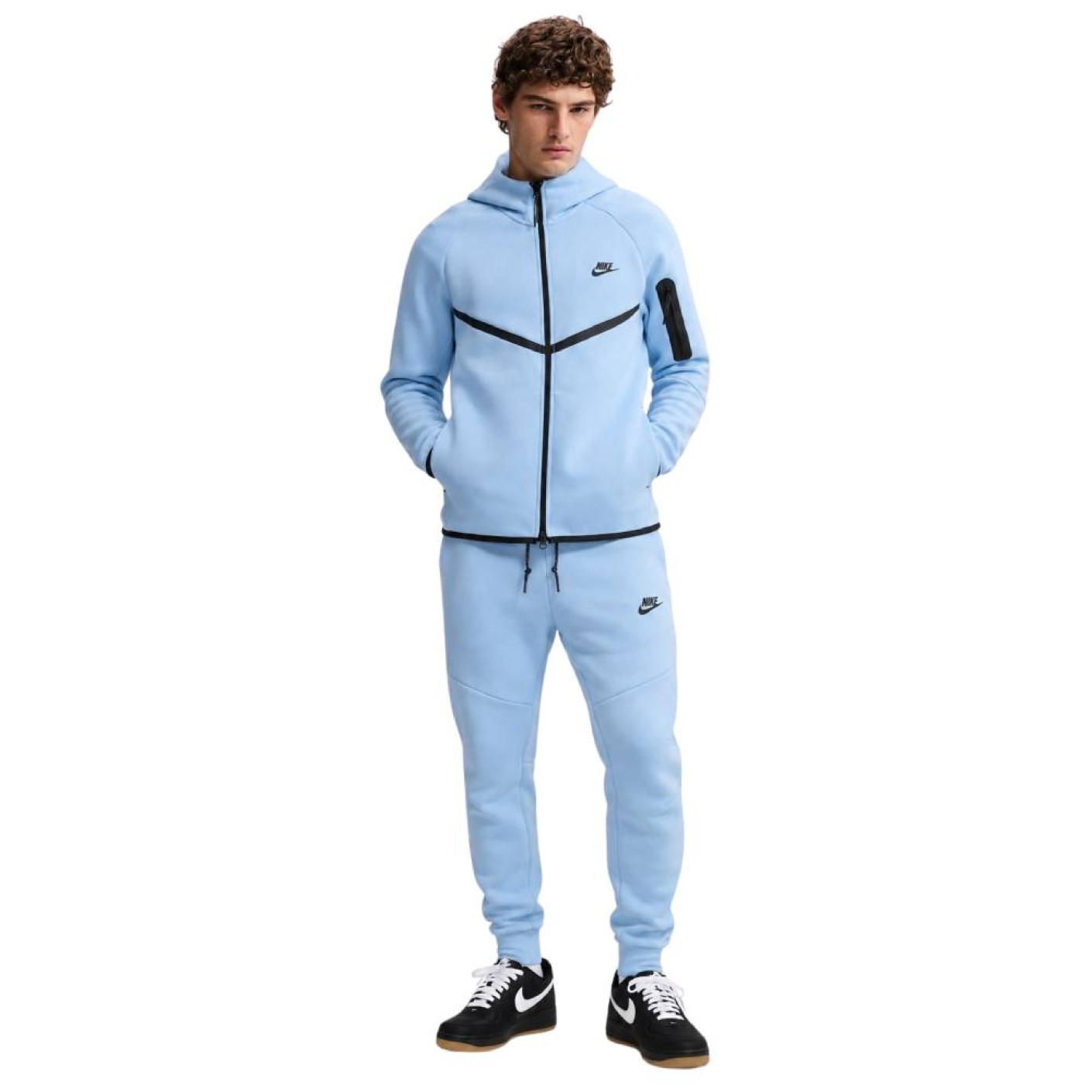 Nike Tech Fleece Sportswear Trainingspak Lichtblauw Zwart