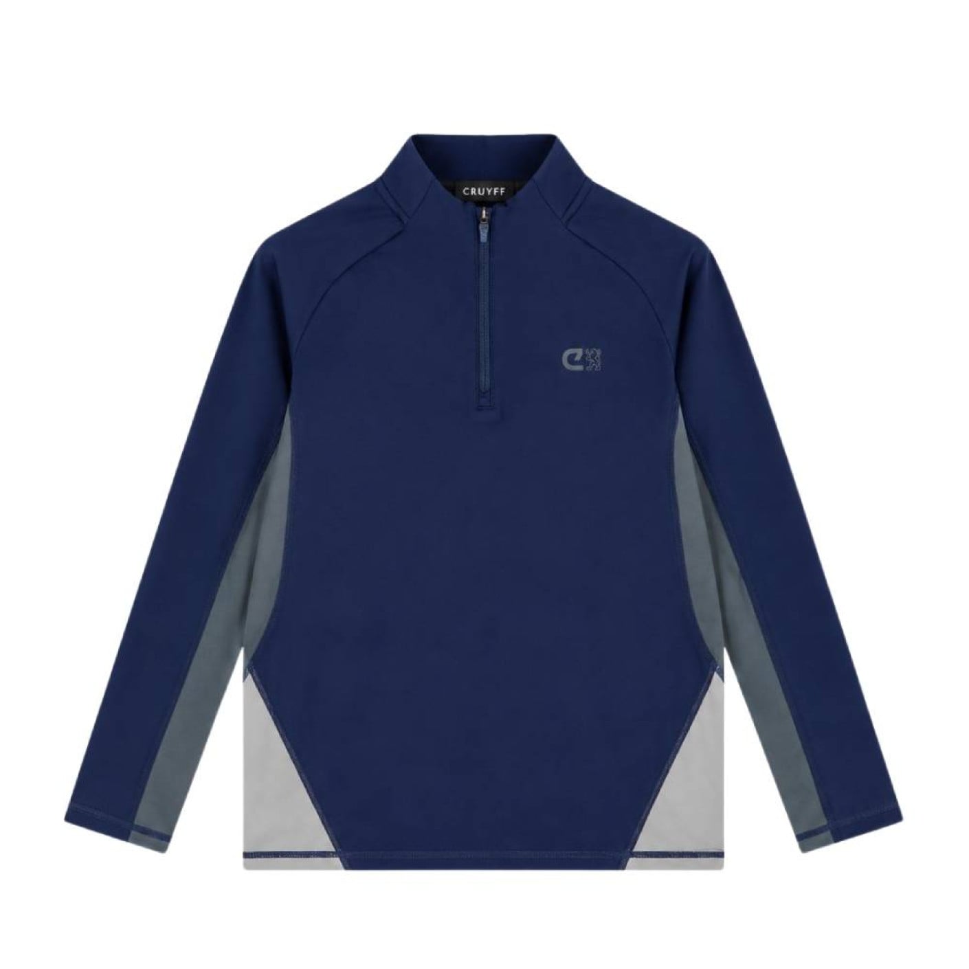Cruyff Linea Trainingstrui 1/4 Zip Kids Donkerblauw Donkergrijs
