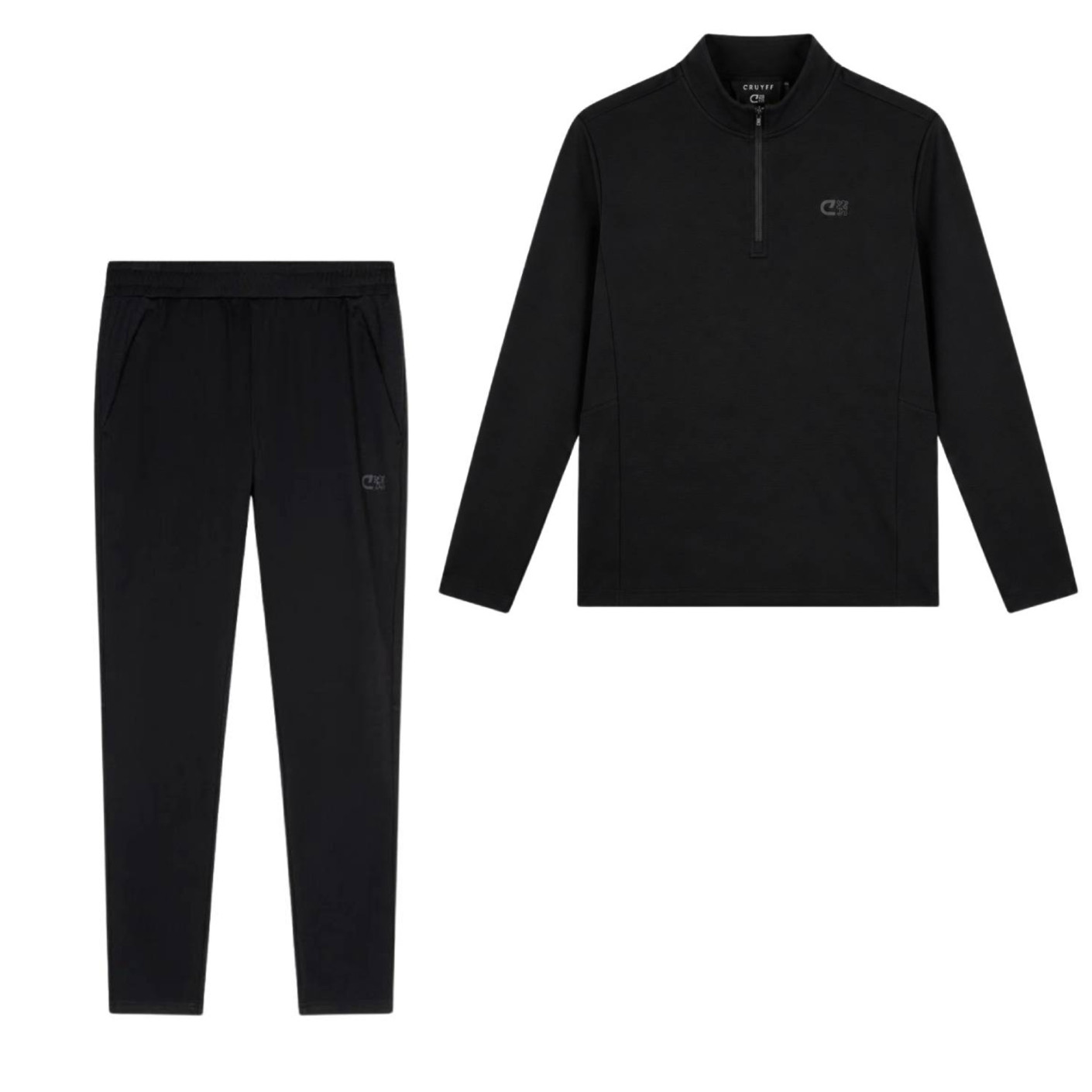 Cruyff Reflect Running Trainingspak 1/4-Zip Zwart Zilver