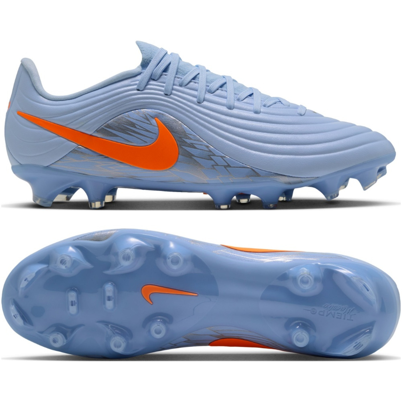 Nike Tiempo Maestro Academy Grass/Artificial Grass Football Boots (MG) Light Blue Orange Silver Grey