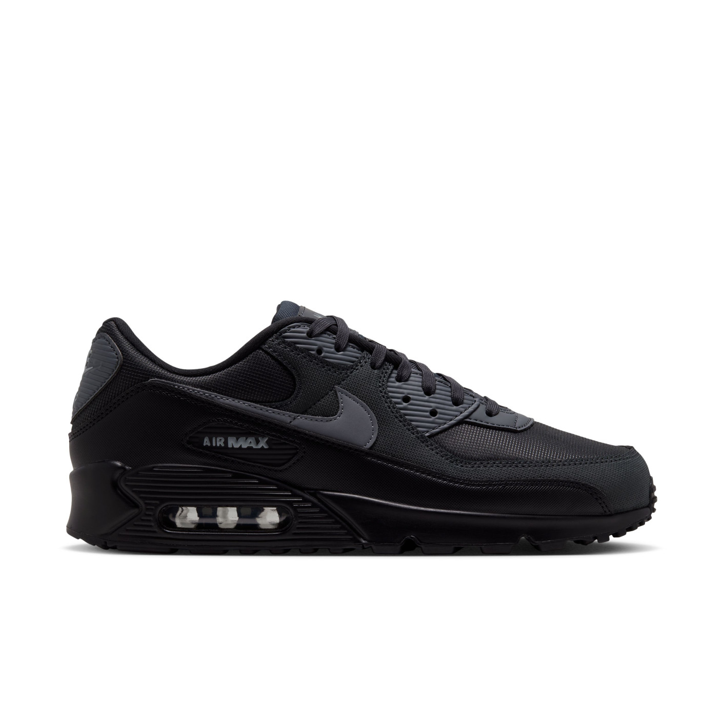 Nike Air Max 90 Premium Sneakers Zwart Donkergrijs Grijs