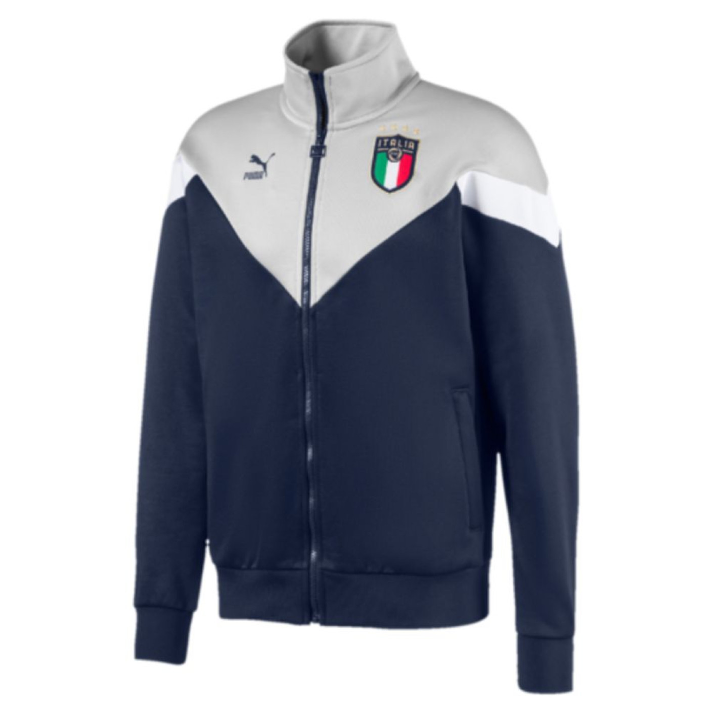 PUMA Italie Iconic MCS Trainingsjack 2020-2021 Blauw Grijs